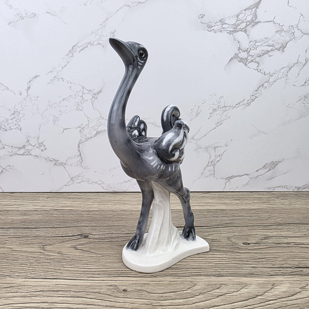 Goebel Ostrich Bird Figurine KT188 West Germany | 1973 Sculpted Ceramic Decor Piece Vintage Display