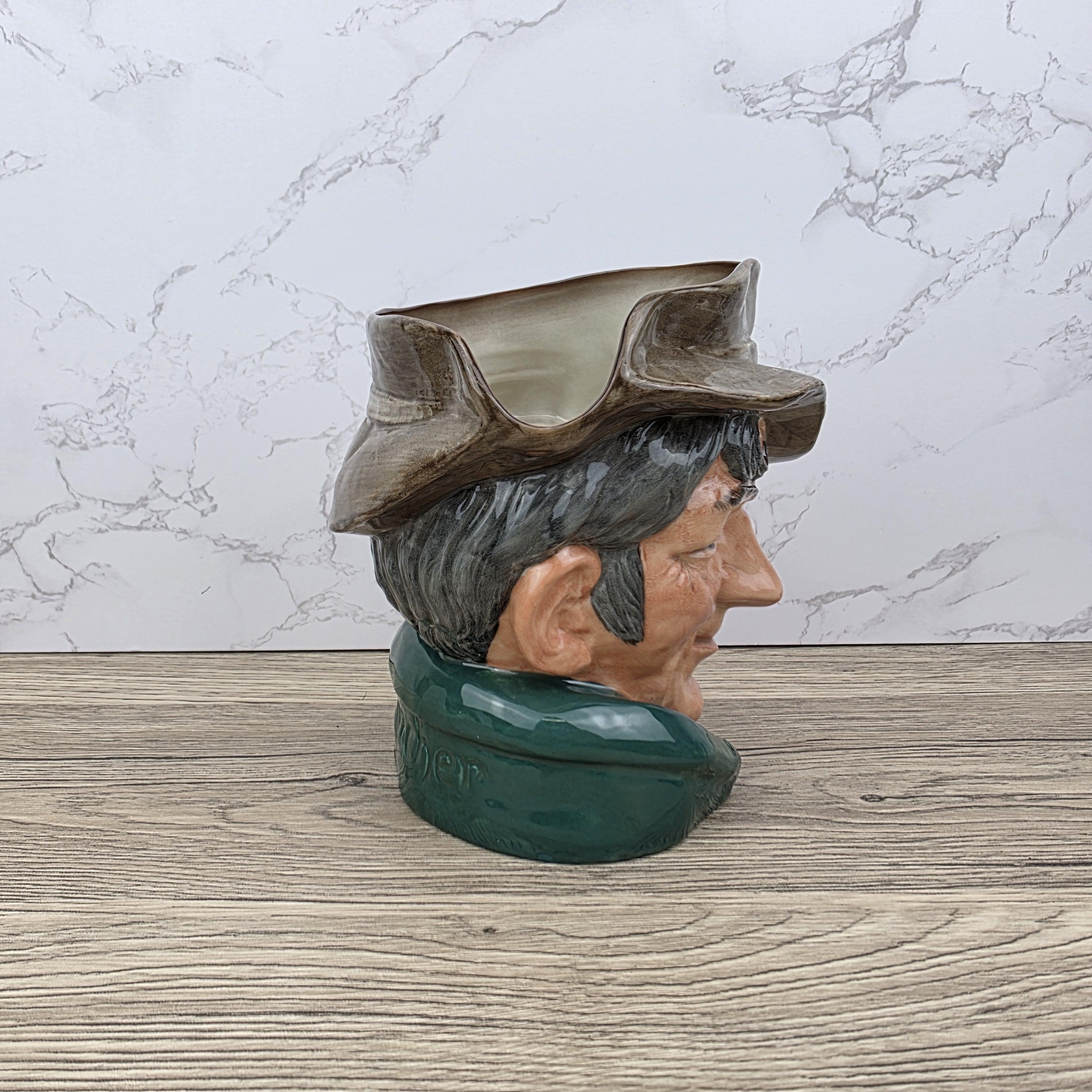 Royal Doulton The Poacher D6163 Large Character Jug 1950s English Ceramic Toby Mug