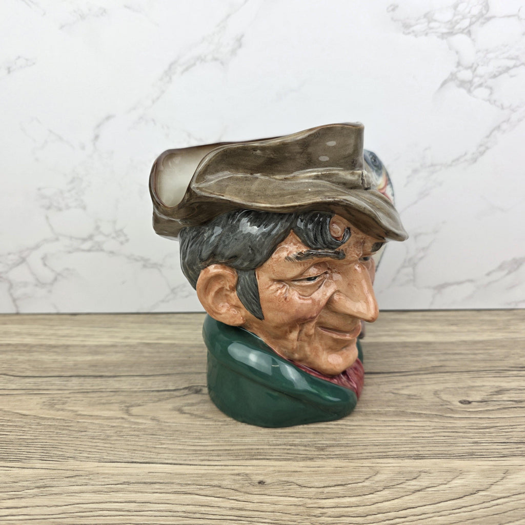 Royal Doulton The Poacher D6163 Large Character Jug 1950s English Ceramic Toby Mug