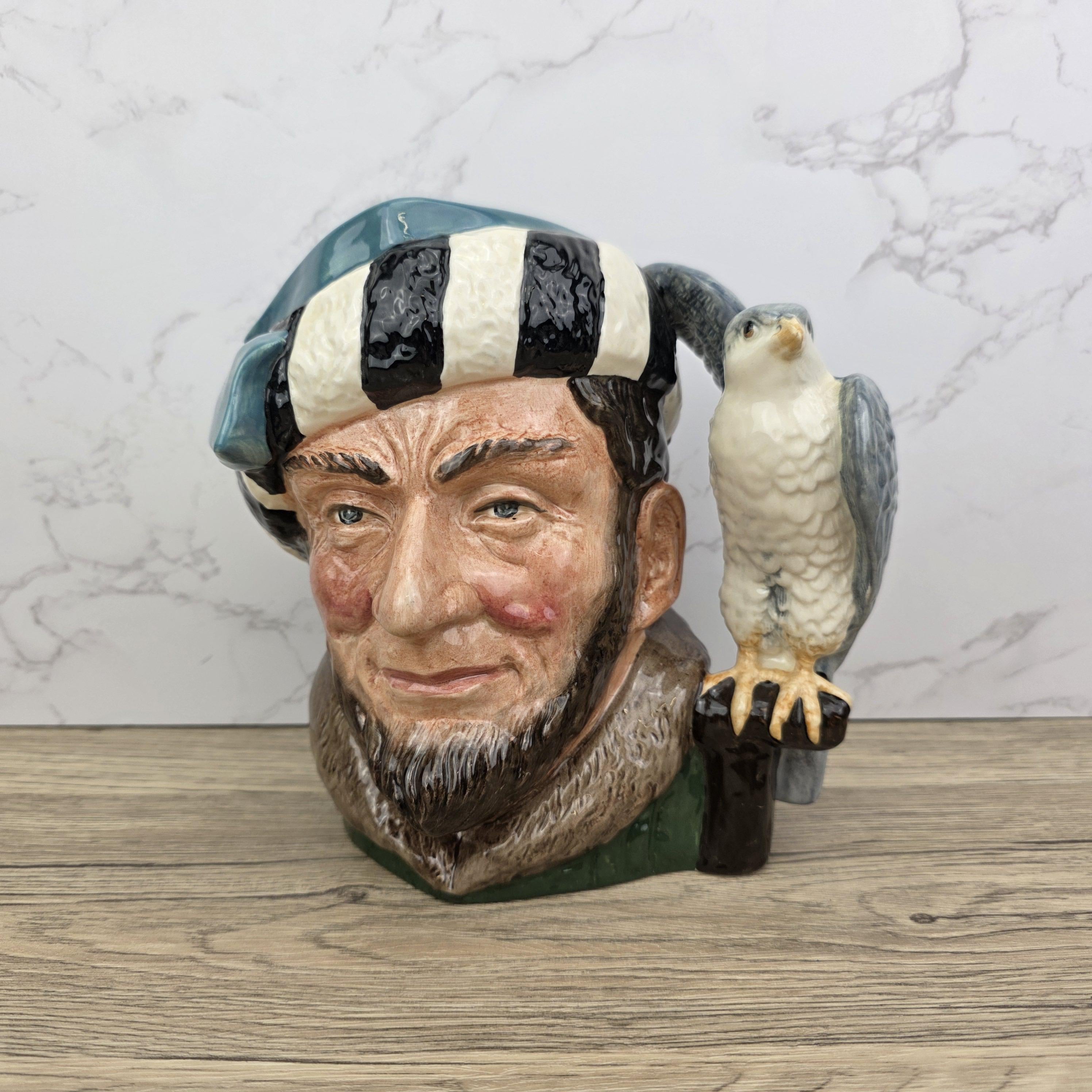 The Falconer D6533 Large Character Jug English Toby Mug Hunting Theme Vintage Ceramic Royal Doulton