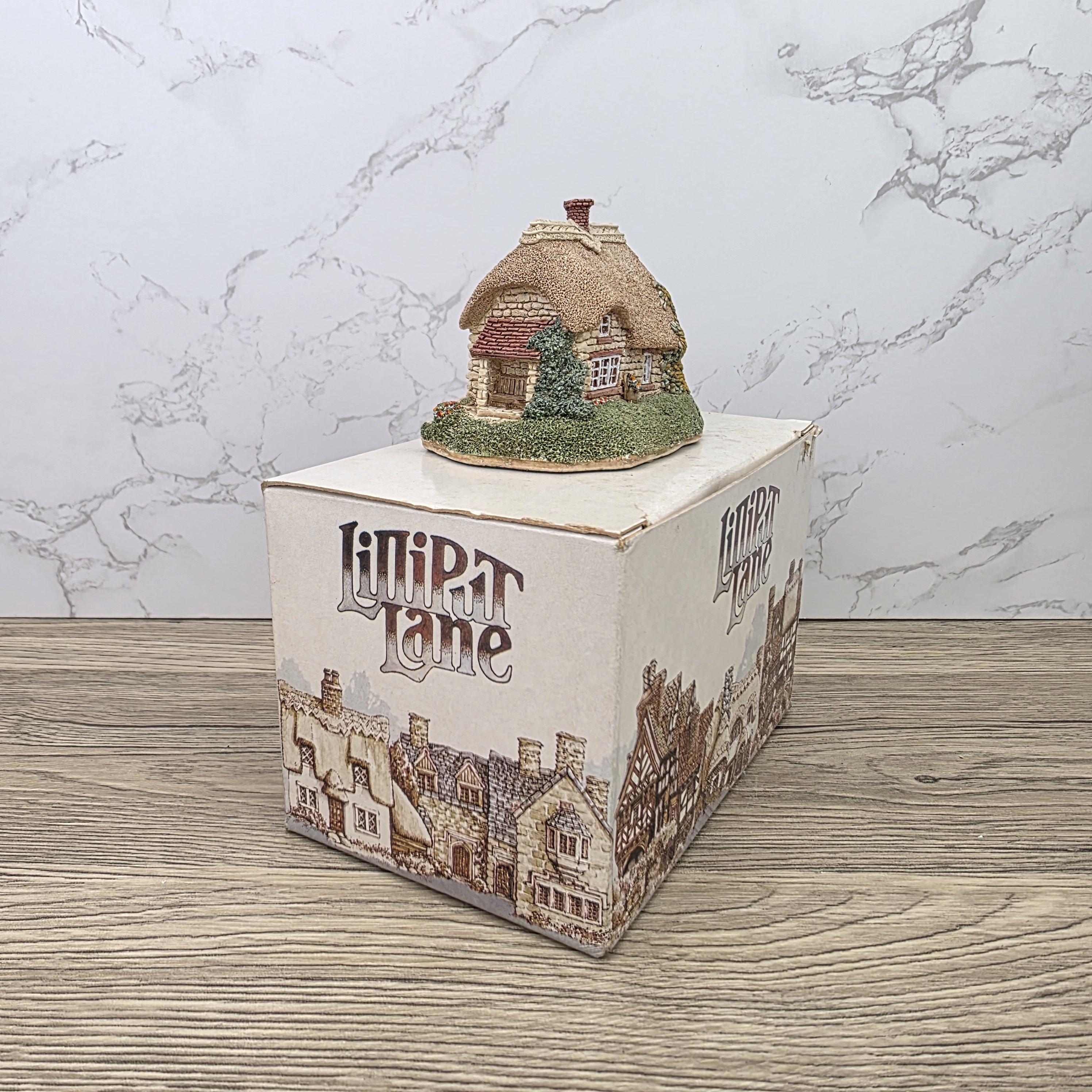 Vintage 1990 Lavender Cottage Lilliput Lane Collectors Club Special Piece In Original Box Decorative