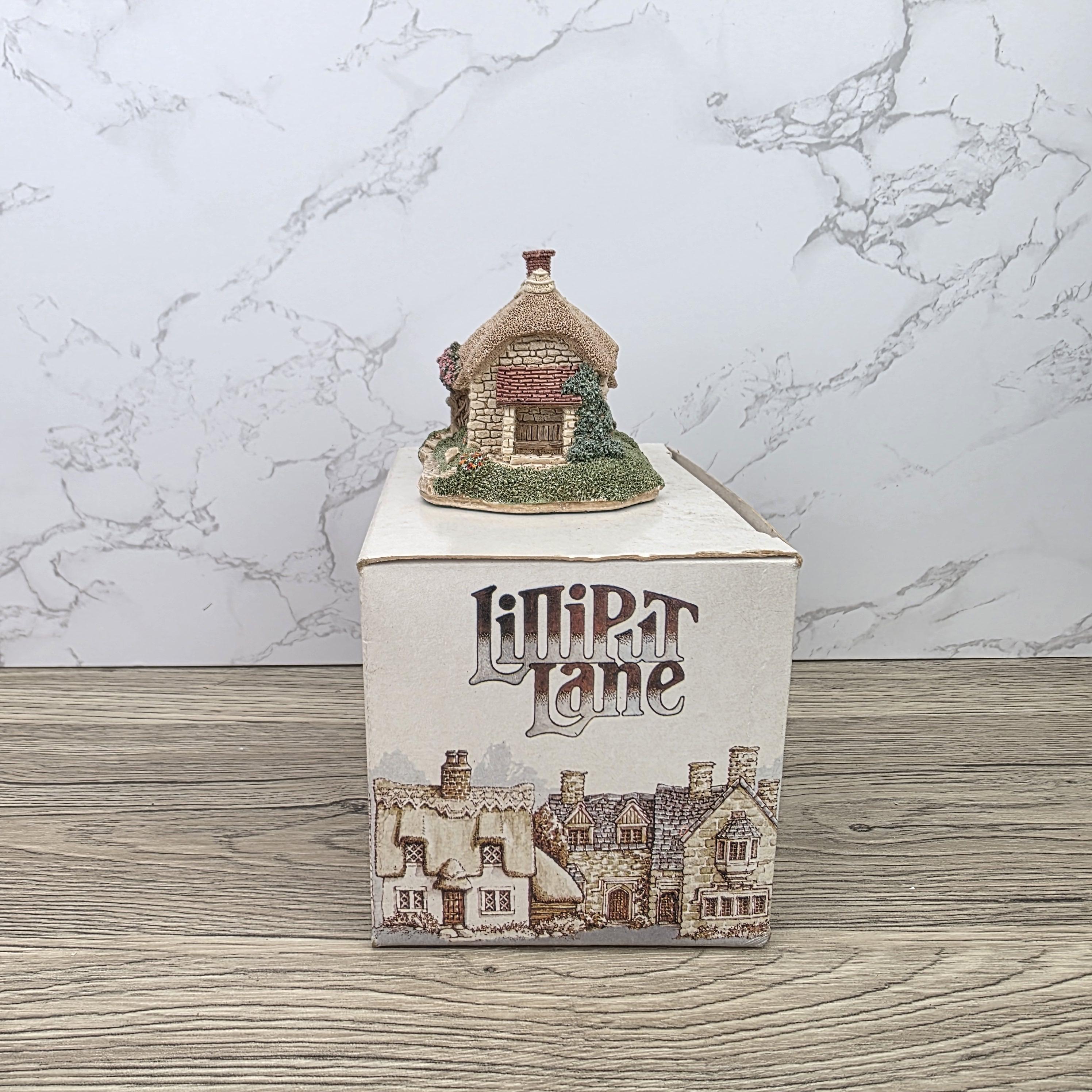 Vintage 1990 Lavender Cottage Lilliput Lane Collectors Club Special Piece In Original Box Decorative