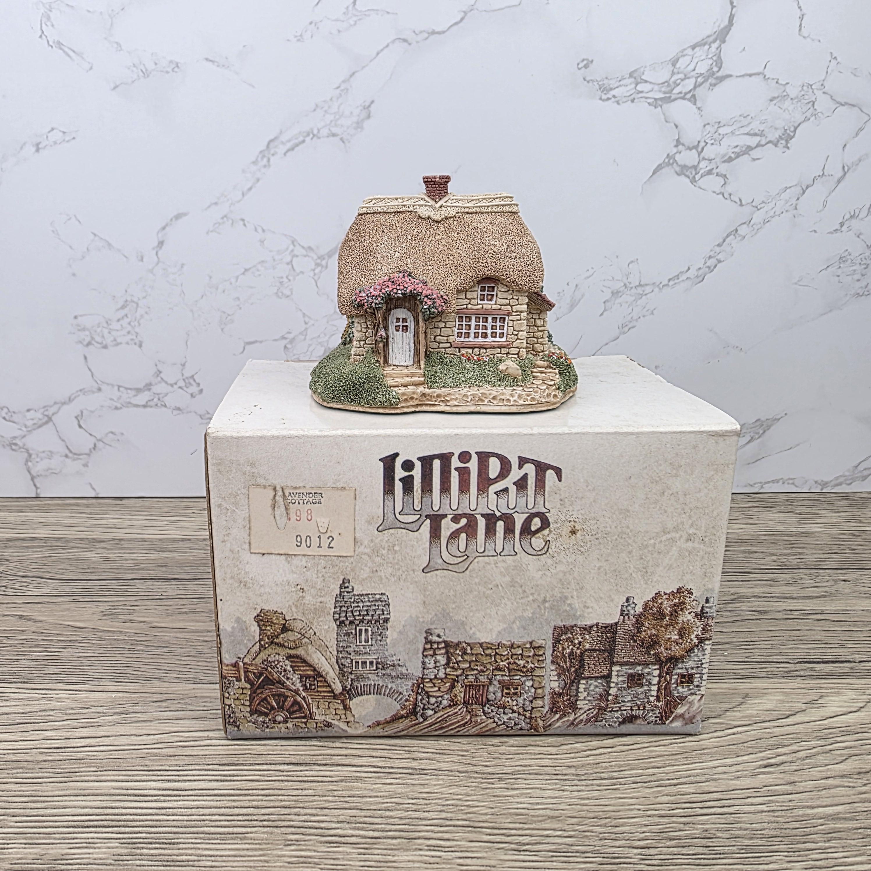 Vintage 1990 Lavender Cottage Lilliput Lane Collectors Club Special Piece In Original Box Decorative