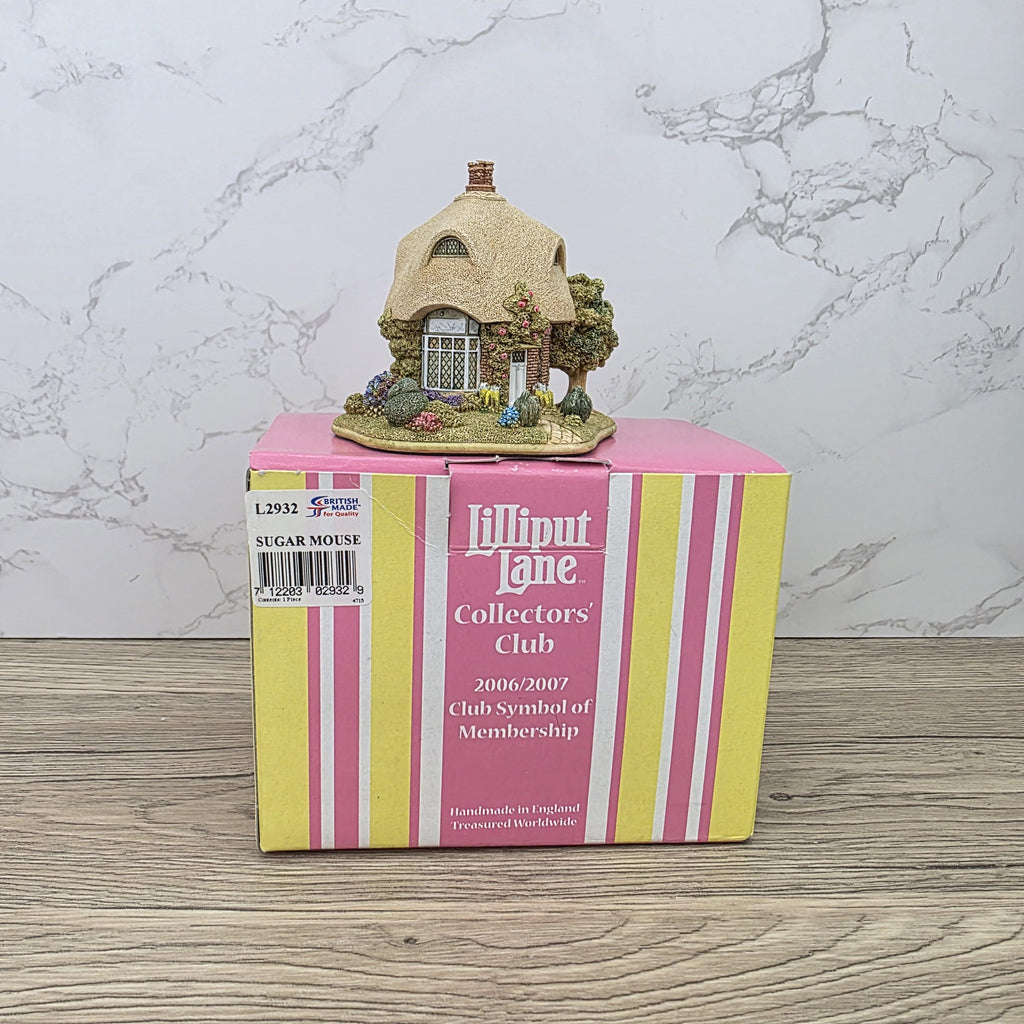 Vintage Lilliput Lane Sugar Mouse L2932 Collectors Club Cottage 2006 2007 Membership Figurine