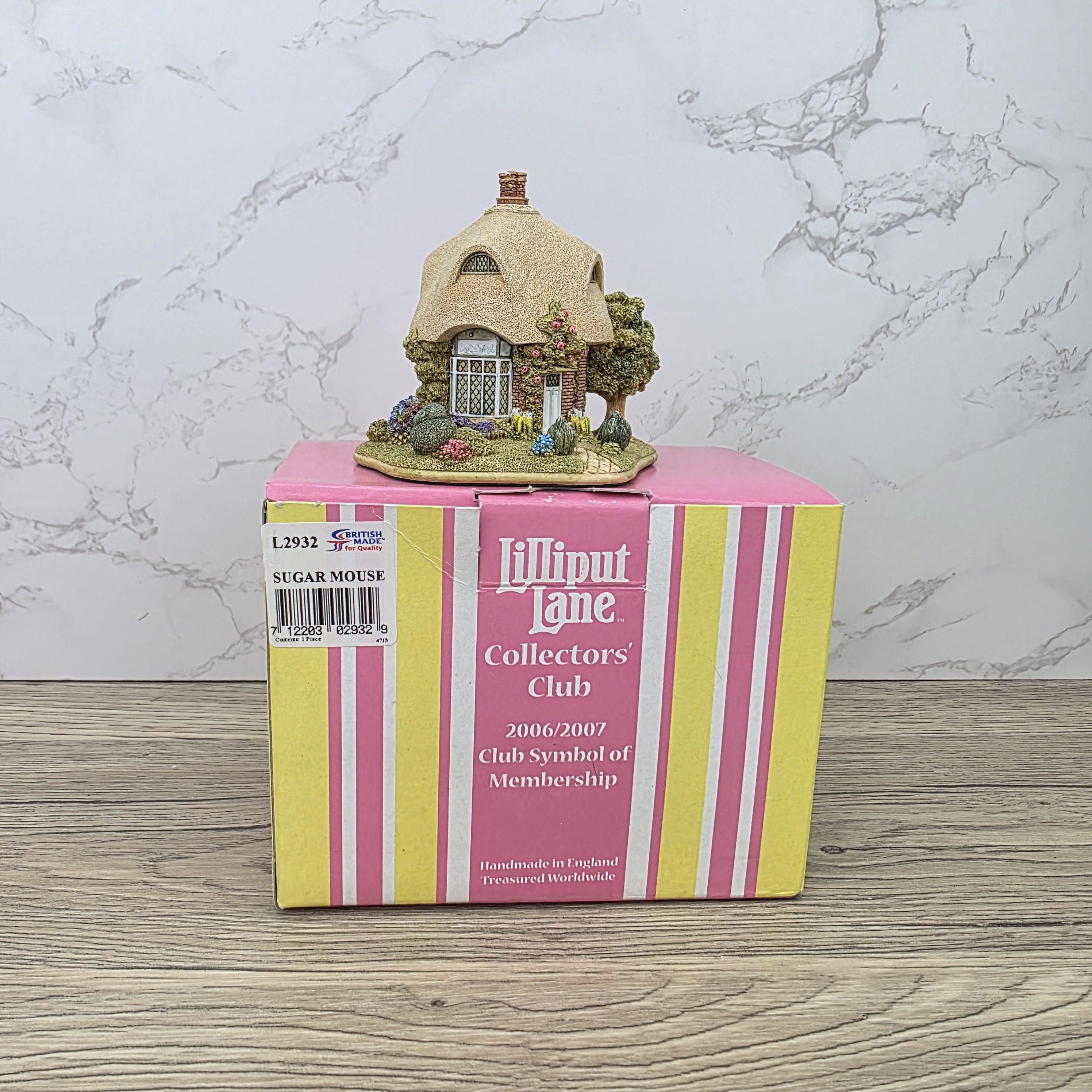 Vintage Lilliput Lane Sugar Mouse L2932 Collectors Club Cottage 2006 2007 Membership Figurine