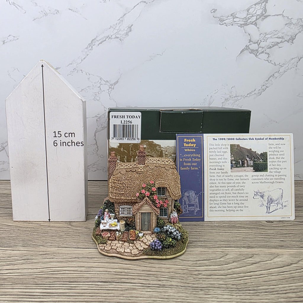 Vintage Lilliput Lane Fresh Today L2256 Cottage Figure with Box | 1999 Membership Piece