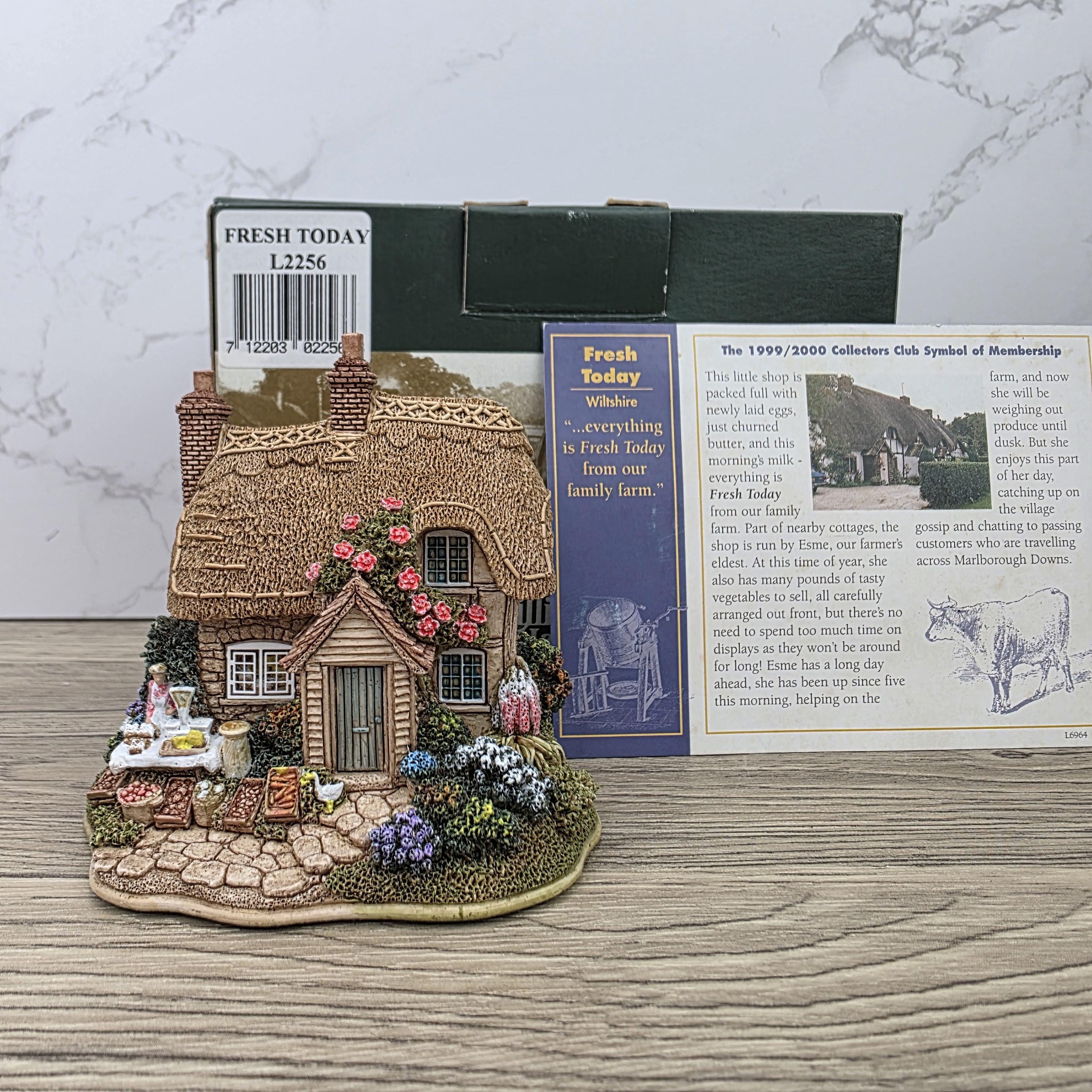 Vintage Lilliput Lane Fresh Today L2256 Cottage Figure with Box | 1999 Membership Piece