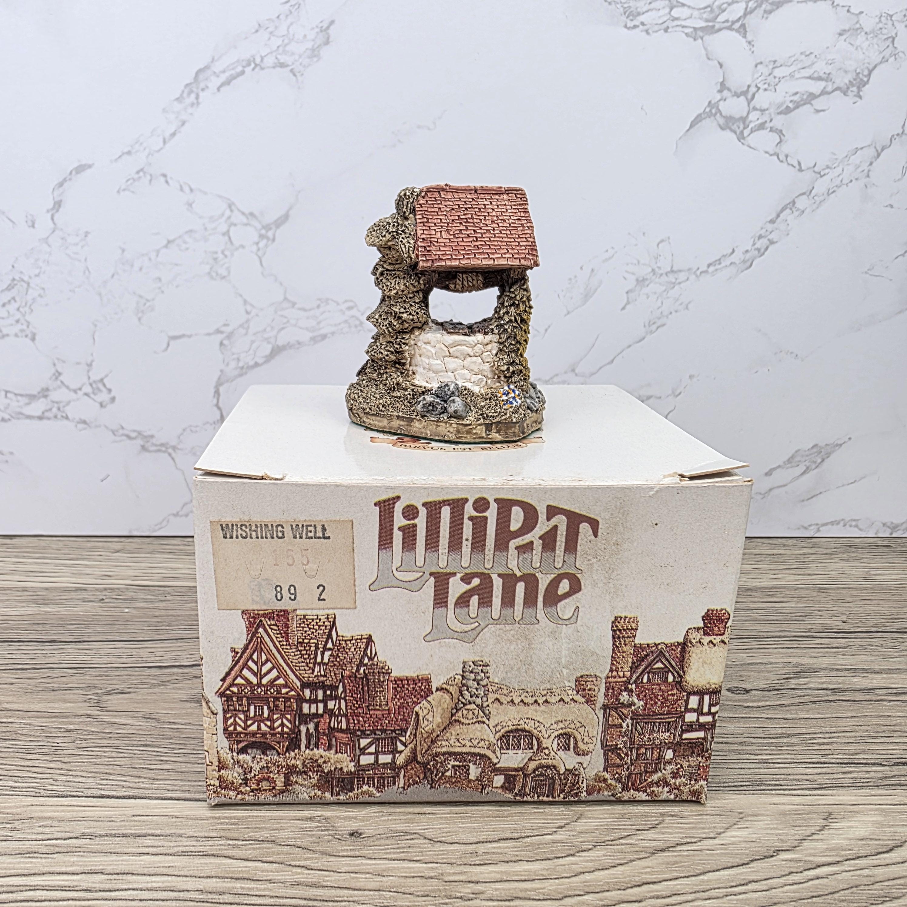 Vintage 1988 Lilliput Lane Wishing Well Collectors Club Figurine With Original Box England
