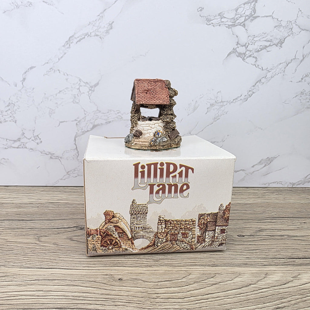 Vintage 1988 Lilliput Lane Wishing Well Collectors Club Figurine With Original Box England