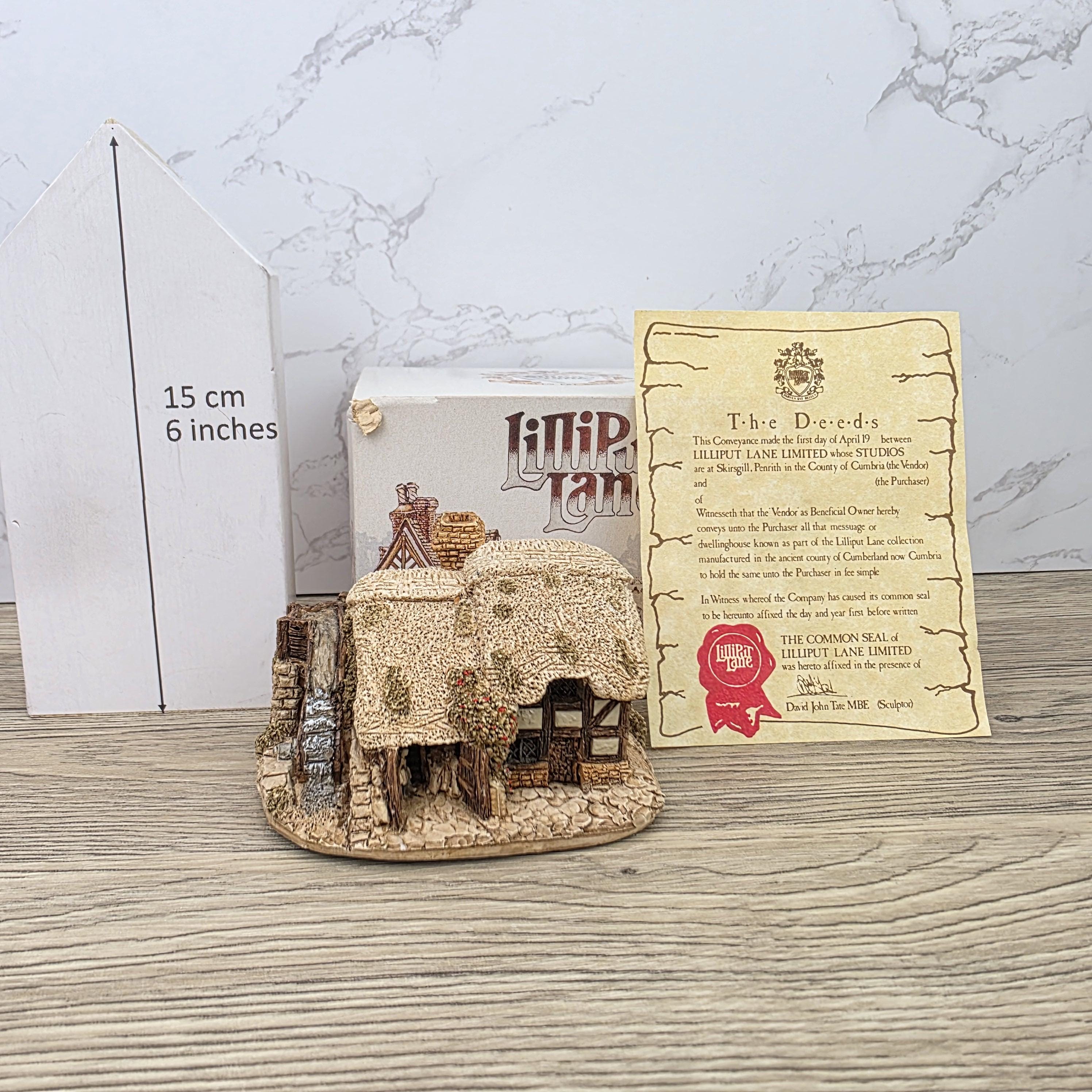 Lilliput Lane Watermill Cottage Figurine | Handcrafted English Resin Model with Original Deeds & Box