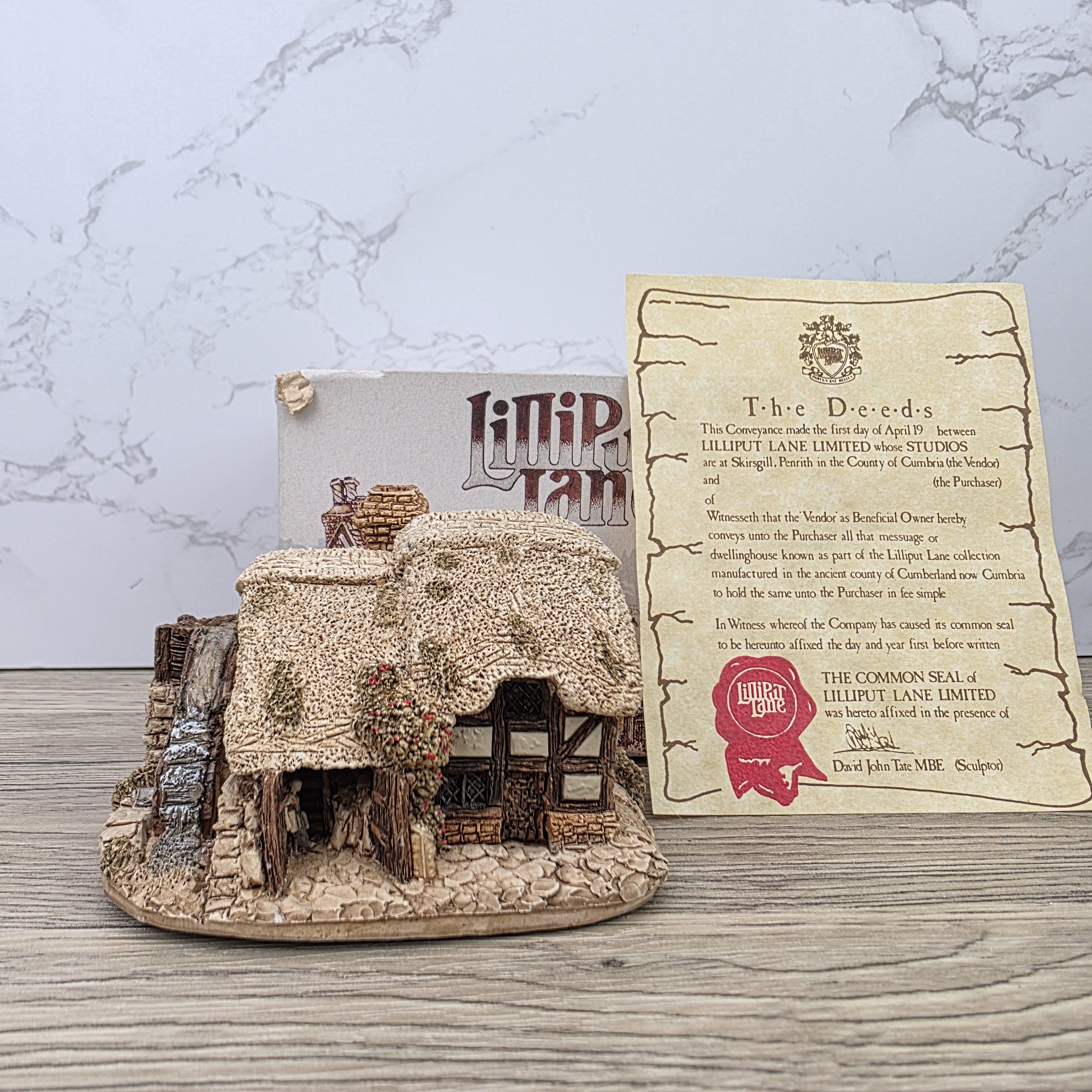 Lilliput Lane Watermill Cottage Figurine | Handcrafted English Resin Model with Original Deeds & Box