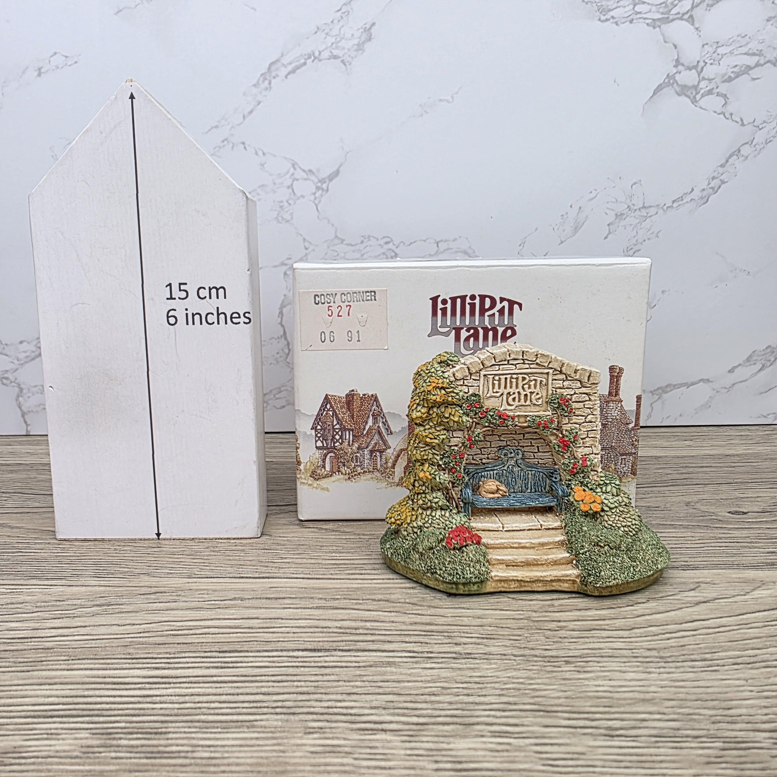 Lilliput Lane Cosy Corner 1990 Collectors Club Figurine | Handcrafted English Resin Garden Scene