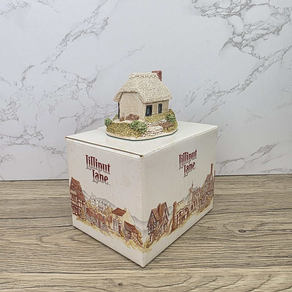 Lilliput Lane Riverview 1987 Cottage Figurine | Handcrafted English Resin Midlands Thatched House Model