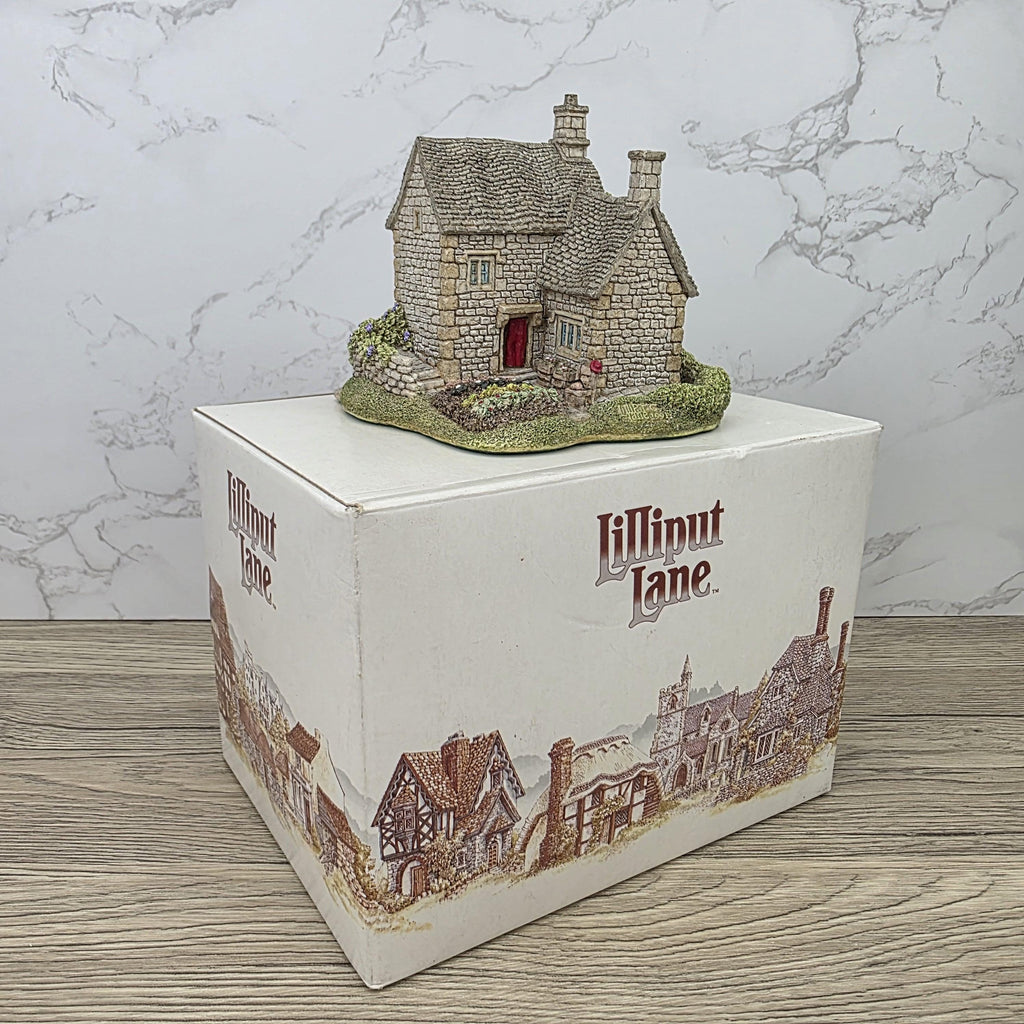 Vintage Lilliput Lane The Greengrocers 1991 Collectible Village Shops Cottage Figurine With Original Box and Deeds