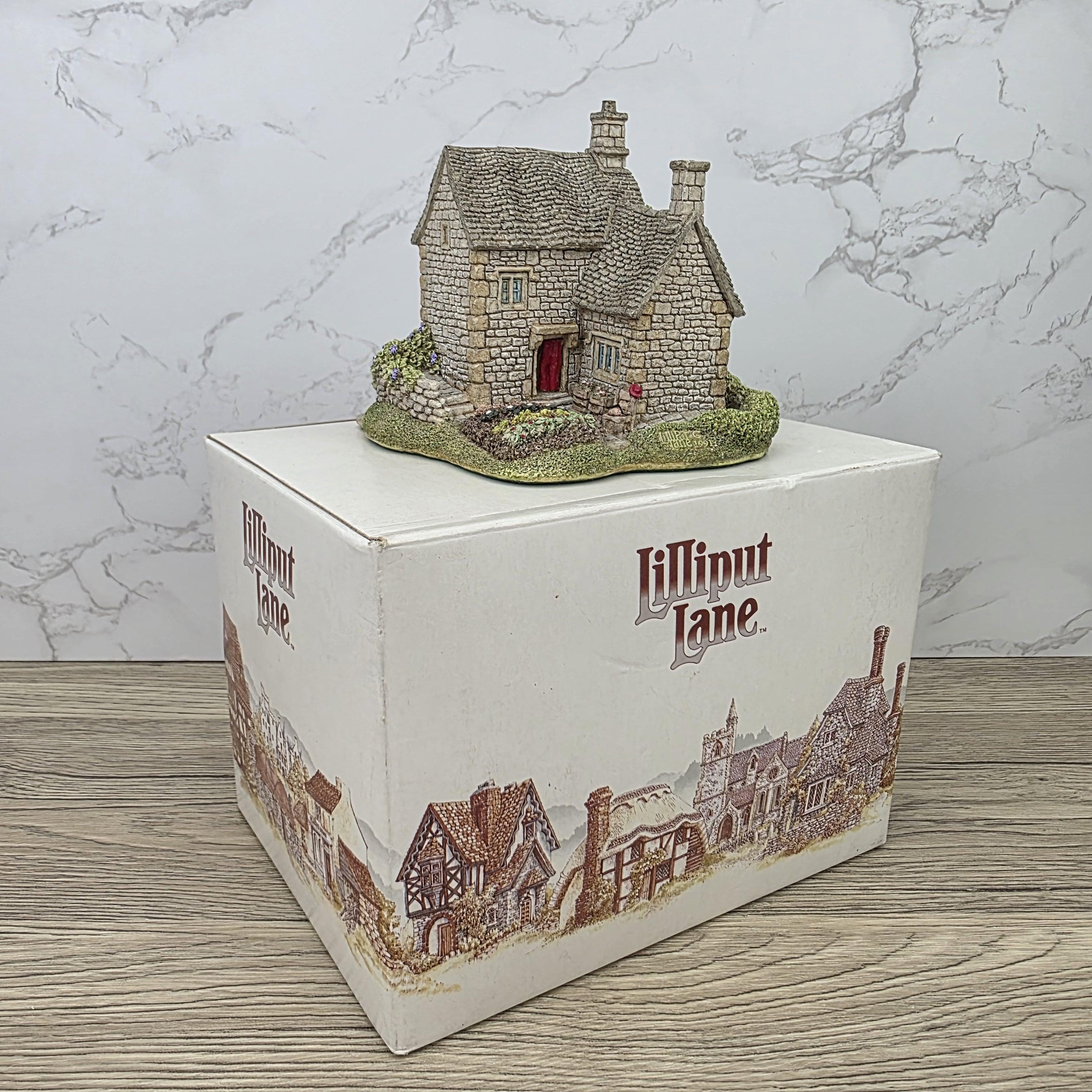Vintage Lilliput Lane The Greengrocers 1991 Collectible Village Shops Cottage Figurine With Original Box and Deeds
