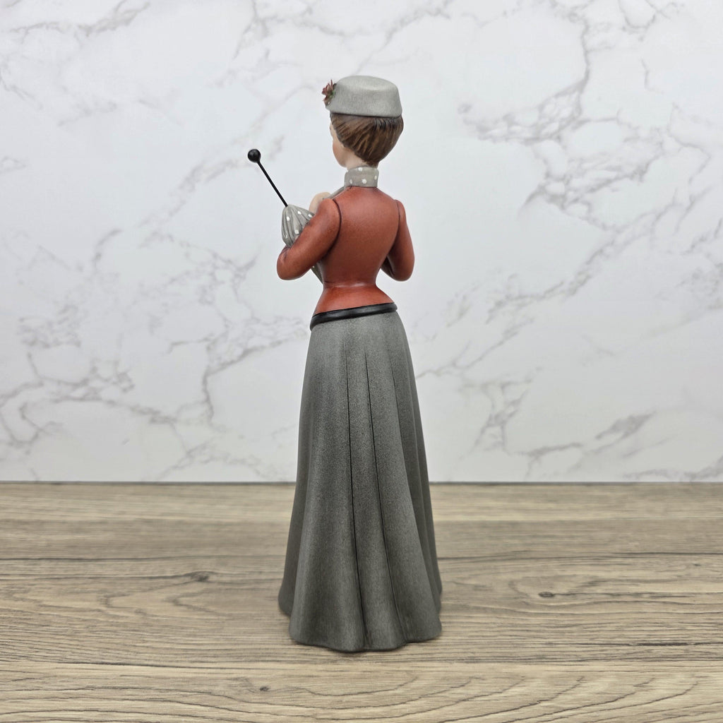 Capodimonte Italian Fine Porcelain Lady Figurine with Parasol Vintage Style Sculpture Made in Italy