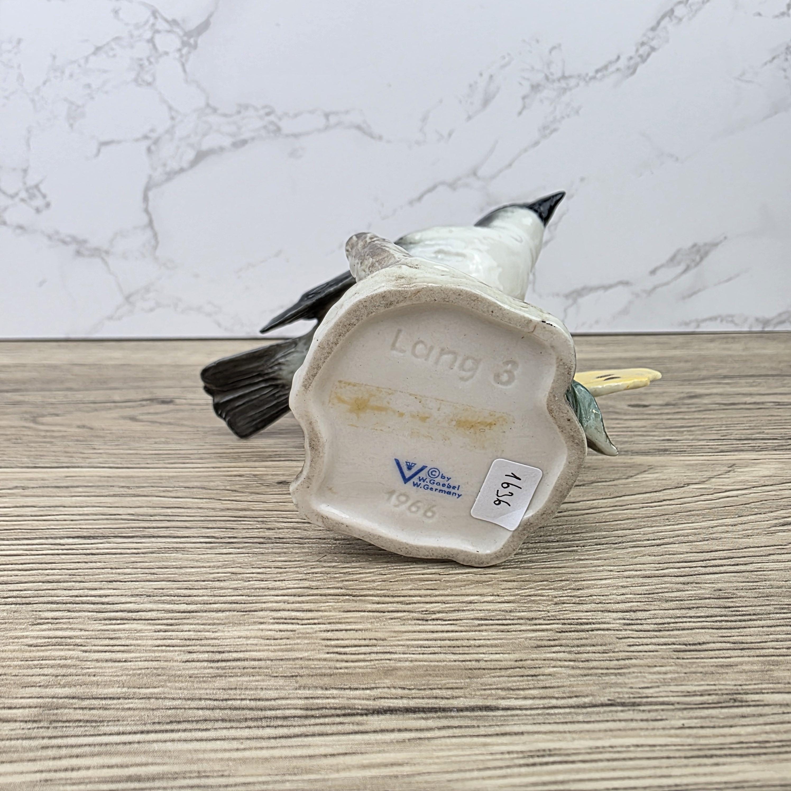 Vintage Goebel Hummel Bird Figurine Lang 3 1966 West Germany Hand Painted Porcelain Collectible Sculpture