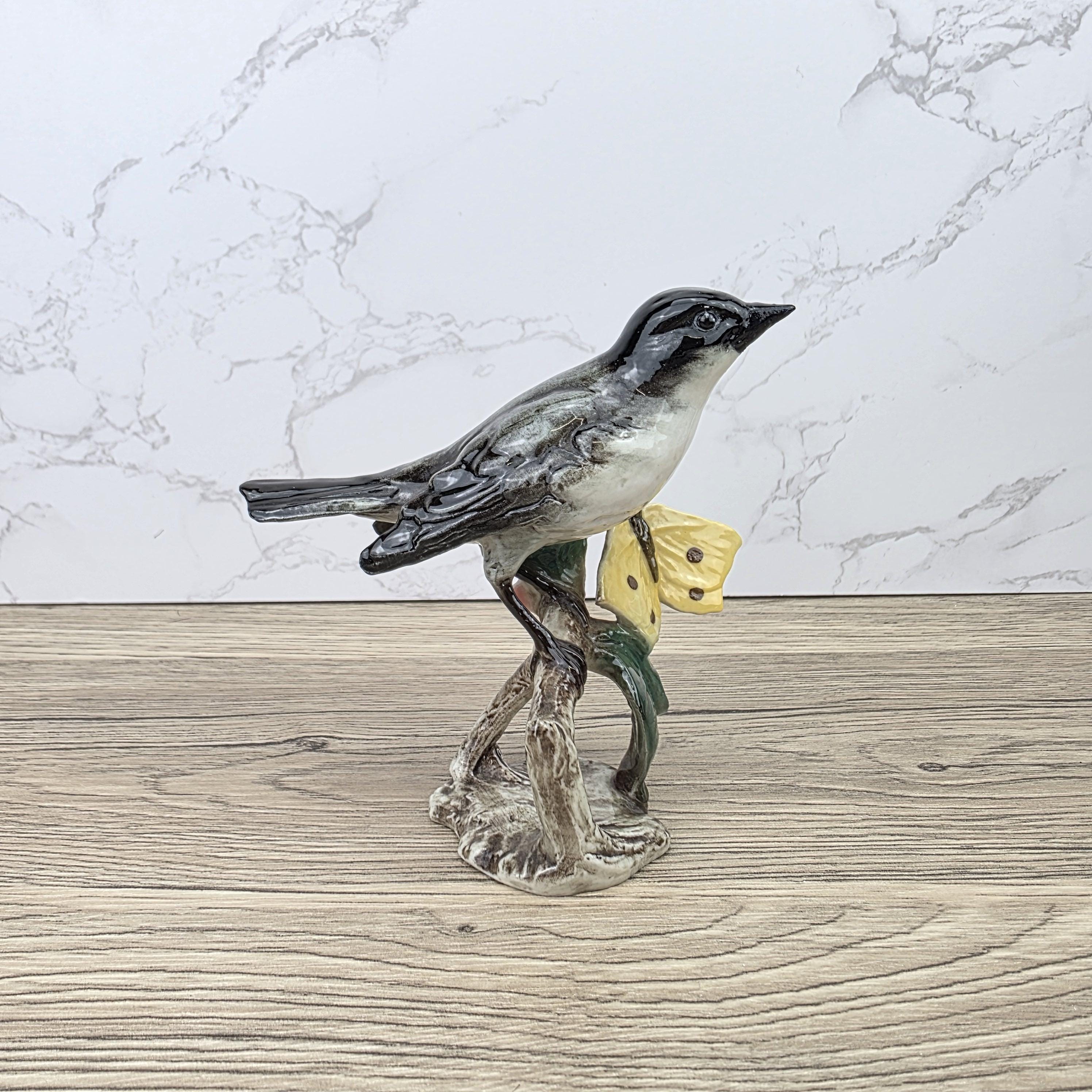 Vintage Goebel Hummel Bird Figurine Lang 3 1966 West Germany Hand Painted Porcelain Collectible Sculpture