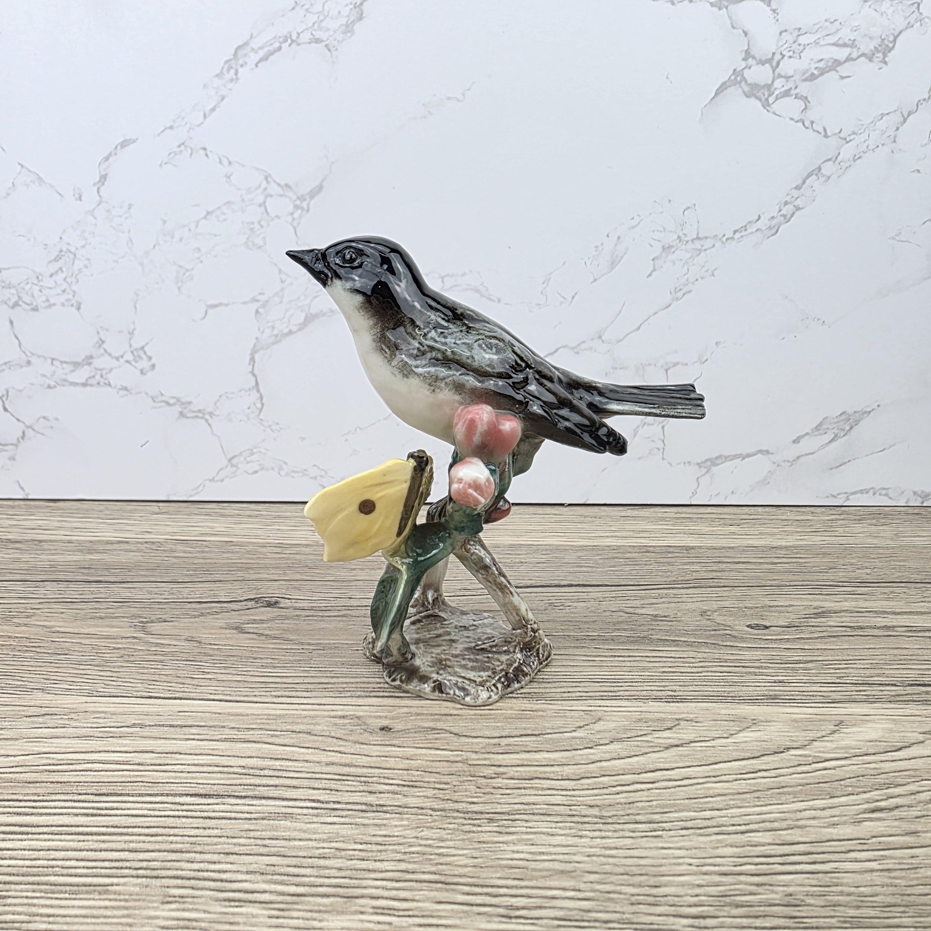 Vintage Goebel Hummel Bird Figurine Lang 3 1966 West Germany Hand Painted Porcelain Collectible Sculpture