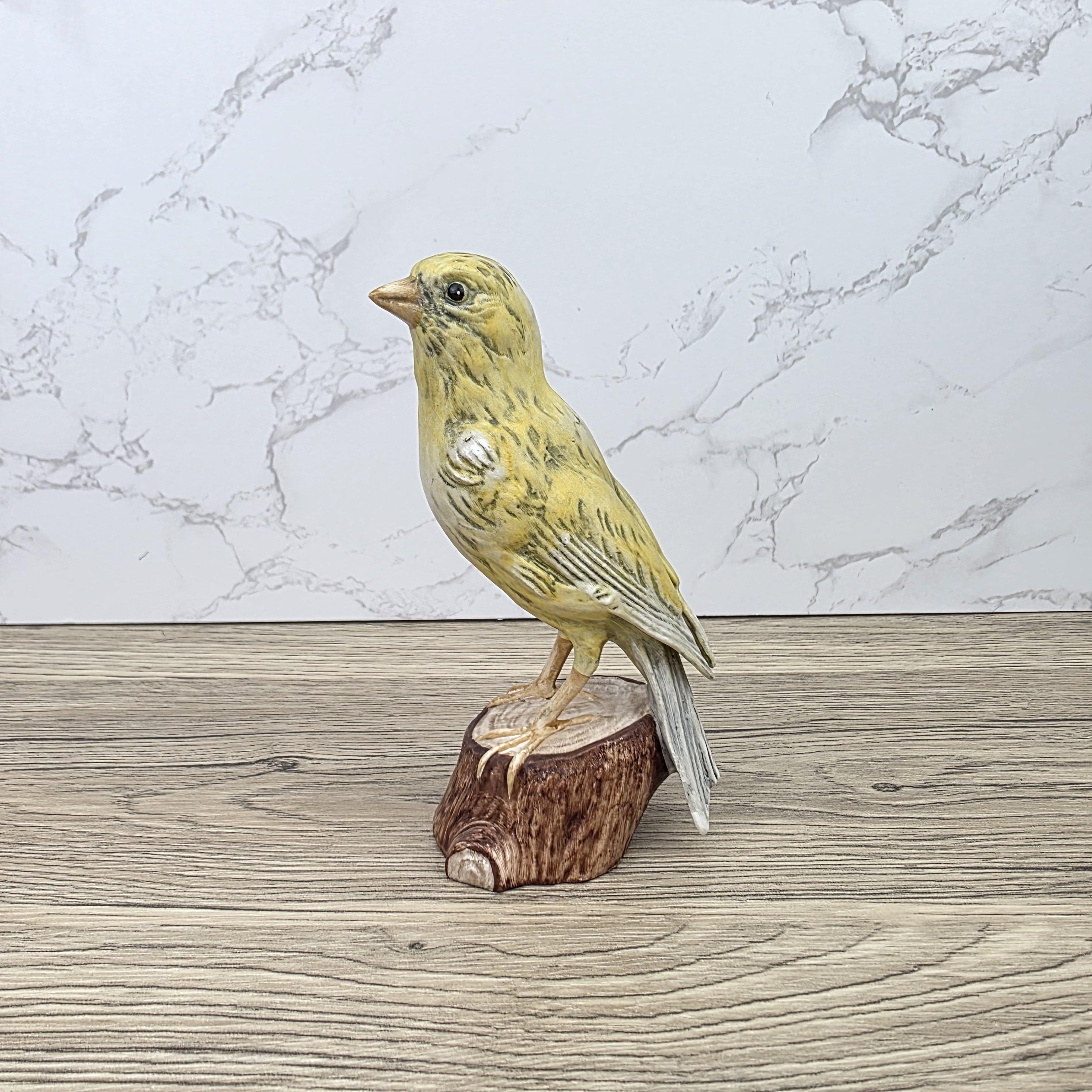Vintage Goebel Canary Bird Figurine Hand Painted German Porcelain Kanarienvogel Hummel Wildlife Sculpture Decoration