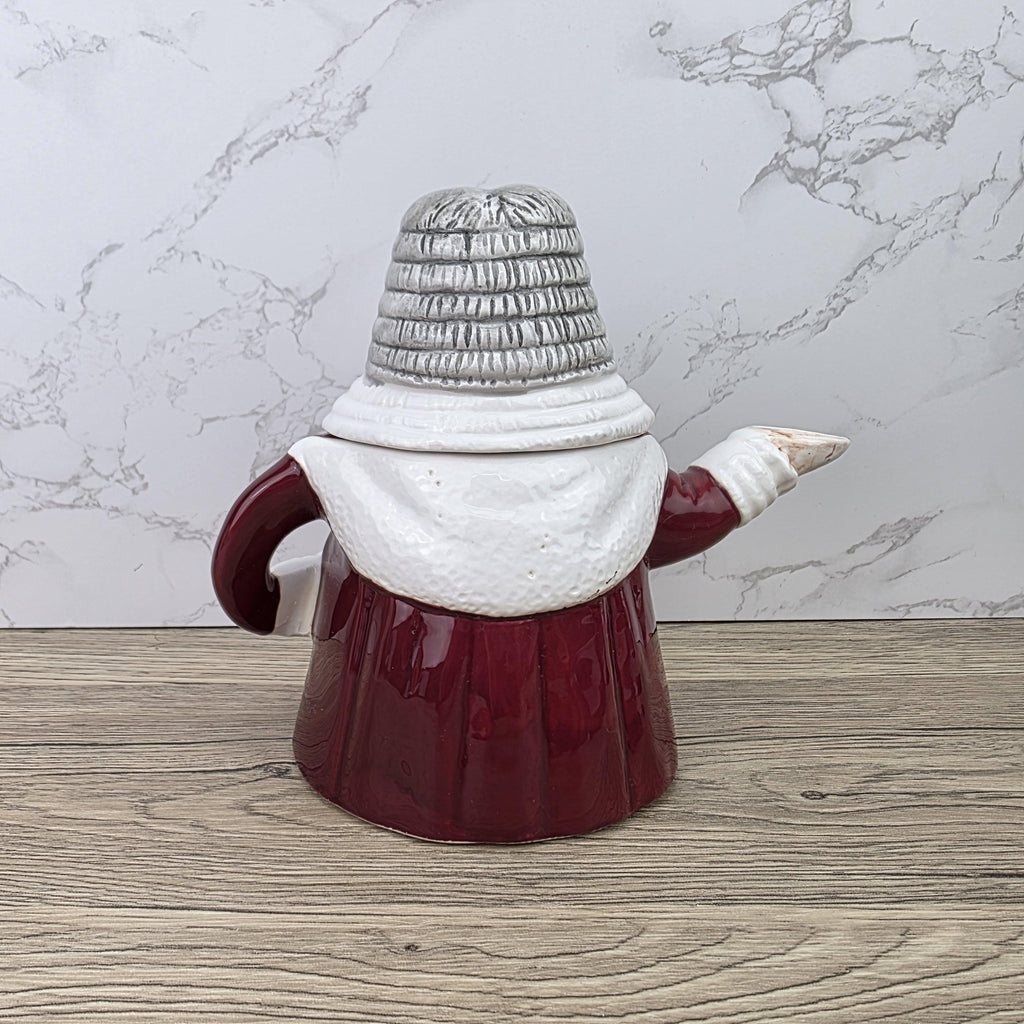 Judge Character Ceramic Teapot Vintage Novelty Pottery Mid Century Collectible Kitchen Display Figure