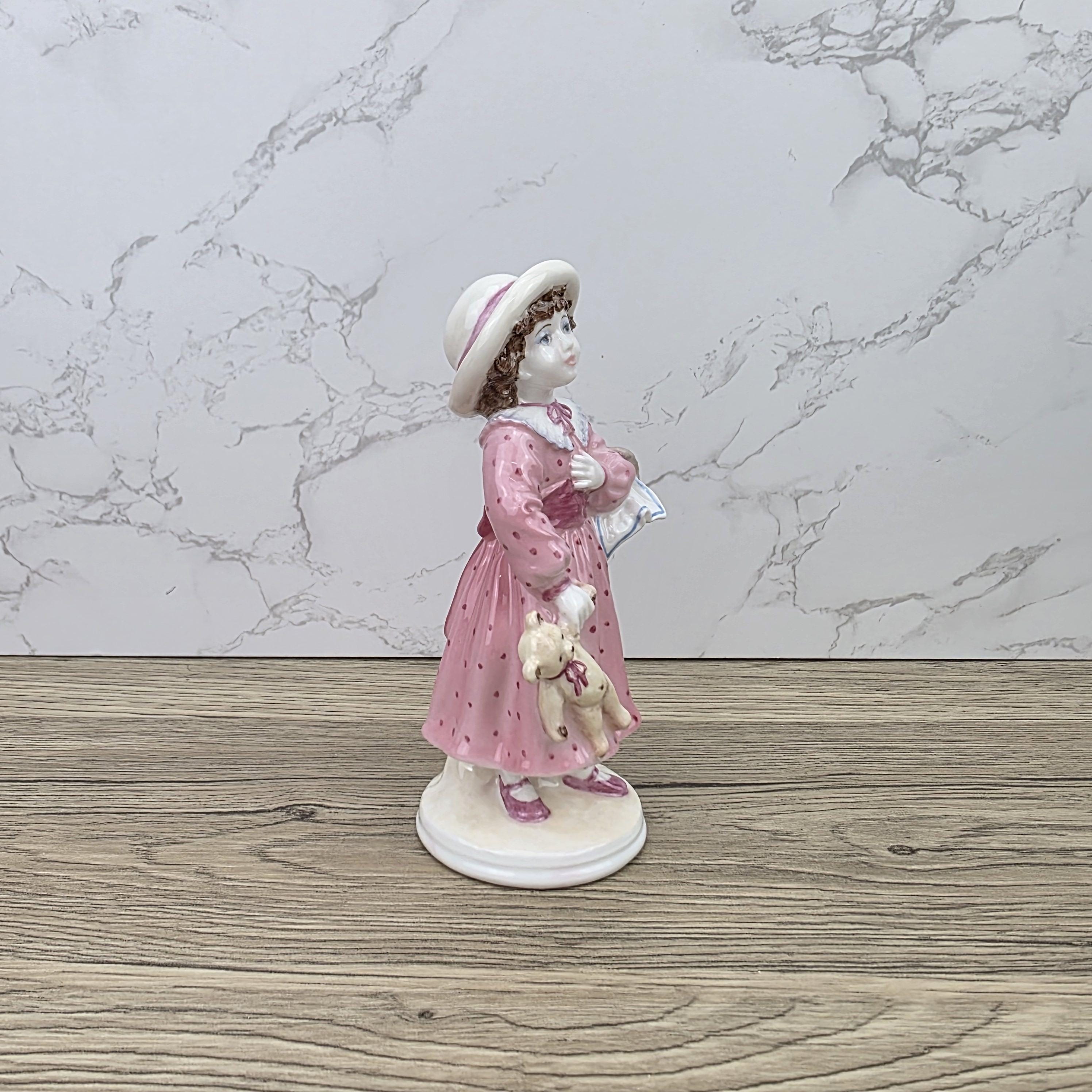 Coalport Sunday Best Fay Whittaker Limited Edition Girl With Teddy Porcelain Vintage Display Collectible