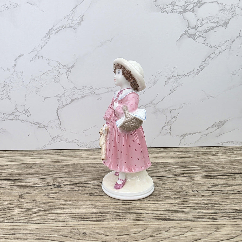Coalport Sunday Best Fay Whittaker Limited Edition Girl With Teddy Porcelain Vintage Display Collectible