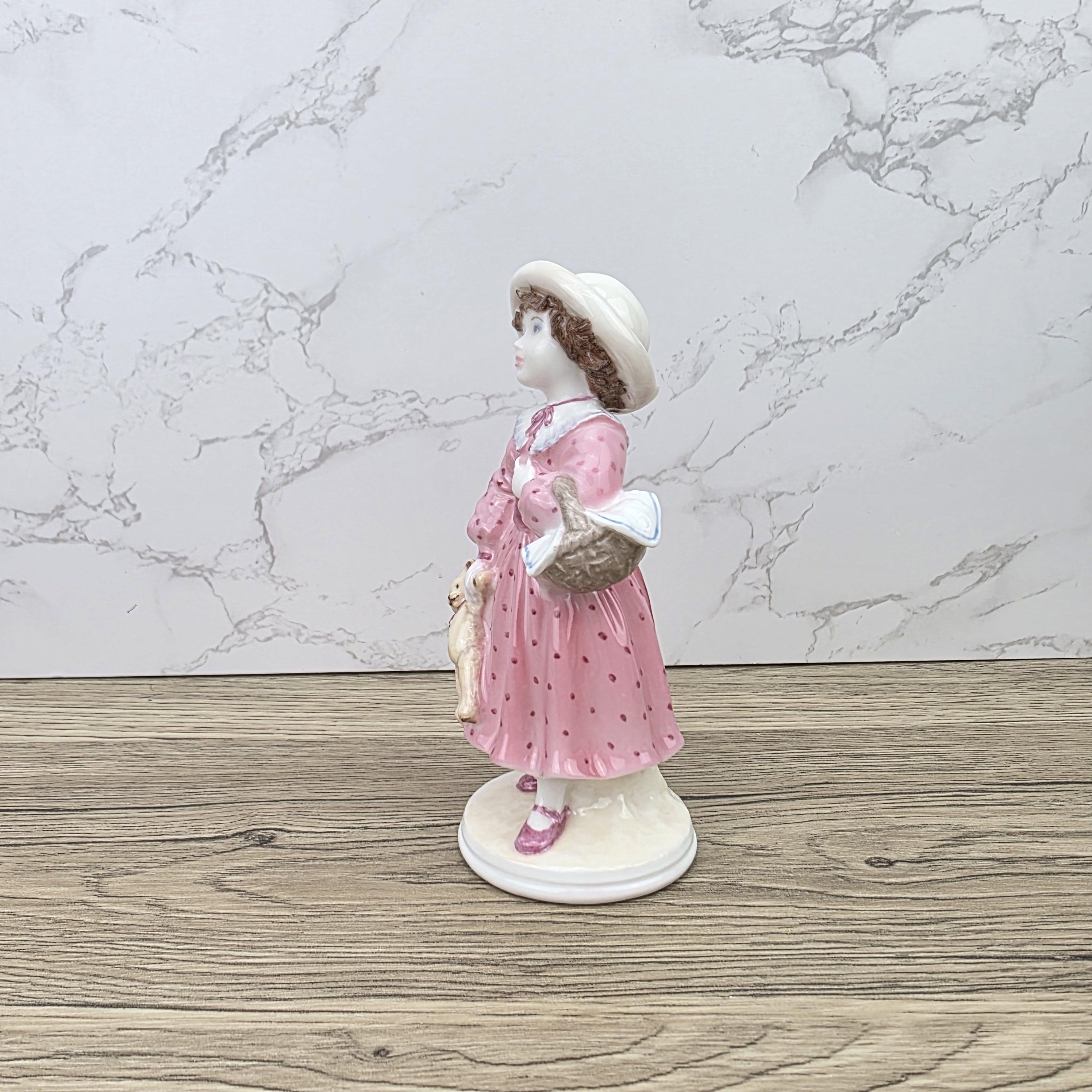 Coalport Sunday Best Fay Whittaker Limited Edition Girl With Teddy Porcelain Vintage Display Collectible