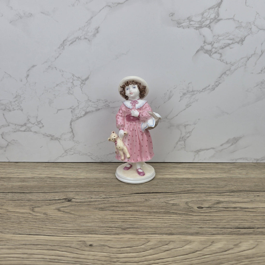 Coalport Sunday Best Fay Whittaker Limited Edition Girl With Teddy Porcelain Vintage Display Collectible