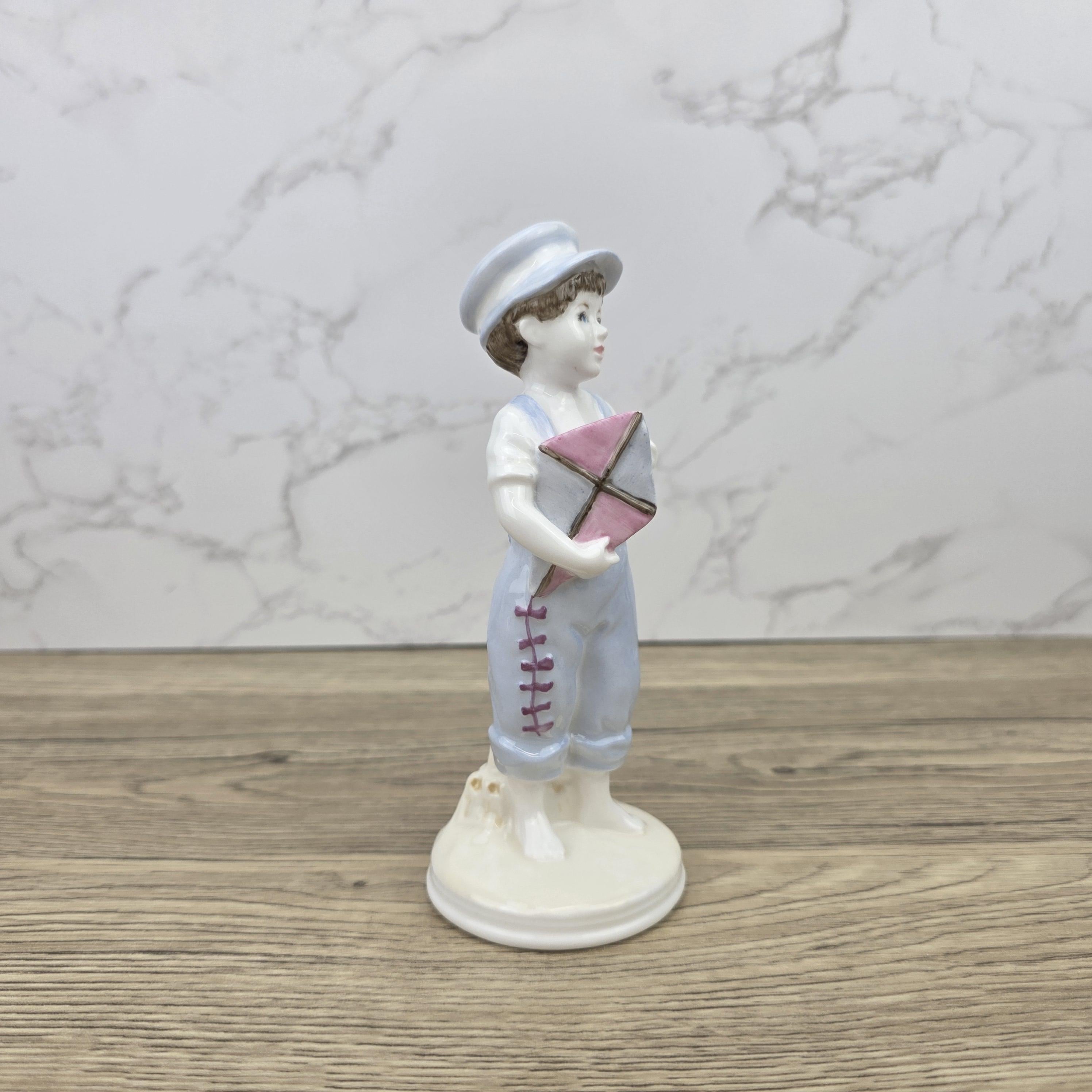 Ready to Fly Boy Figurine Vintage Coalport Faye Whittaker Limited Edition Bone China Collectible Figure