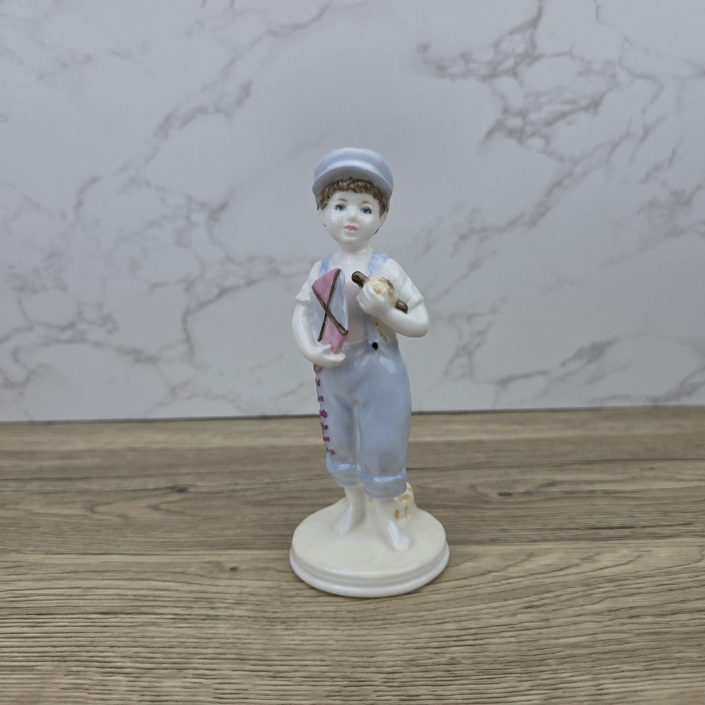 Ready to Fly Boy Figurine Vintage Coalport Faye Whittaker Limited Edition Bone China Collectible Figure