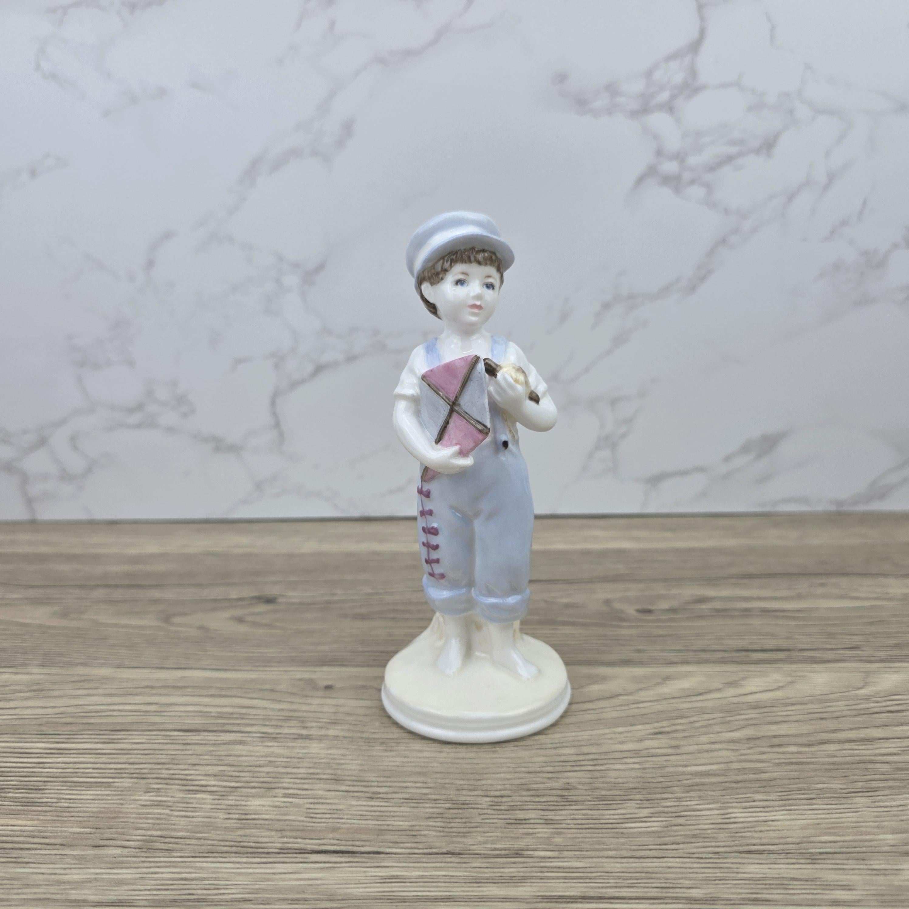 Ready to Fly Boy Figurine Vintage Coalport Faye Whittaker Limited Edition Bone China Collectible Figure
