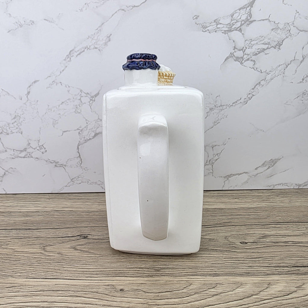 Ceramic Retro Refrigerator Teapot with Jam Lid Design | Vintage Kitchen Decor Collectible Display Piece