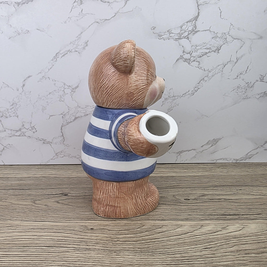 Decorative Teddy Bear Teapot with Cubs | 1990 Bay Trading Gift Company Ceramic Figurine Collectible