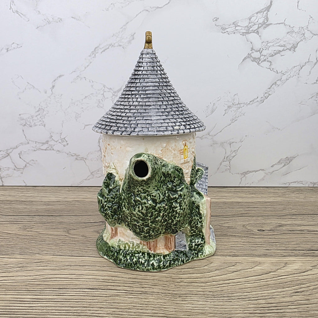 Leonardo Ceramic Church Chapel Teapot with Stone Tower Details | Decorative Collectible Display Piece