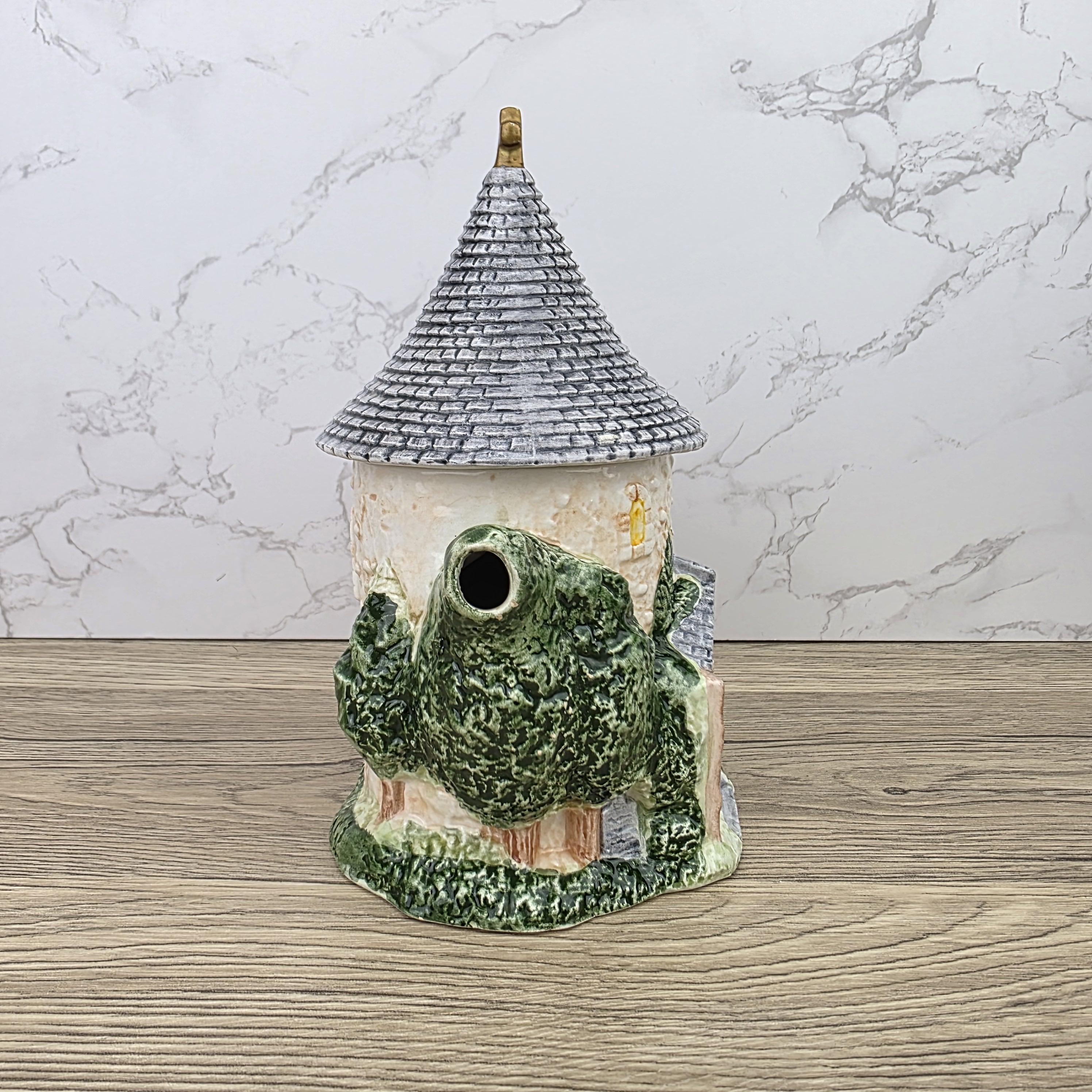 Leonardo Ceramic Church Chapel Teapot with Stone Tower Details | Decorative Collectible Display Piece