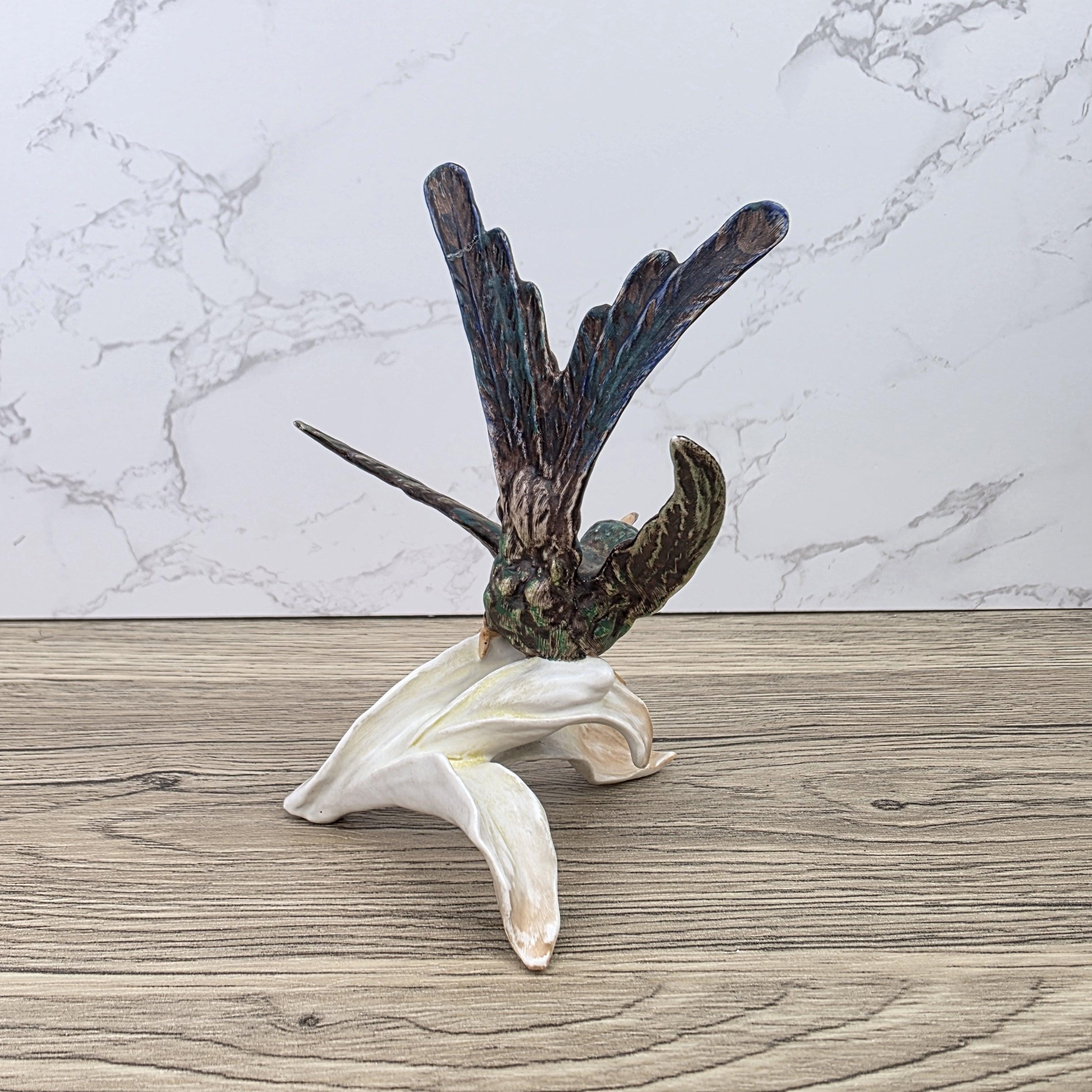 Goebel CV109 Bird Figurine on Porcelain Branch | Vintage W Germany Sculpture Collectible Display Decor