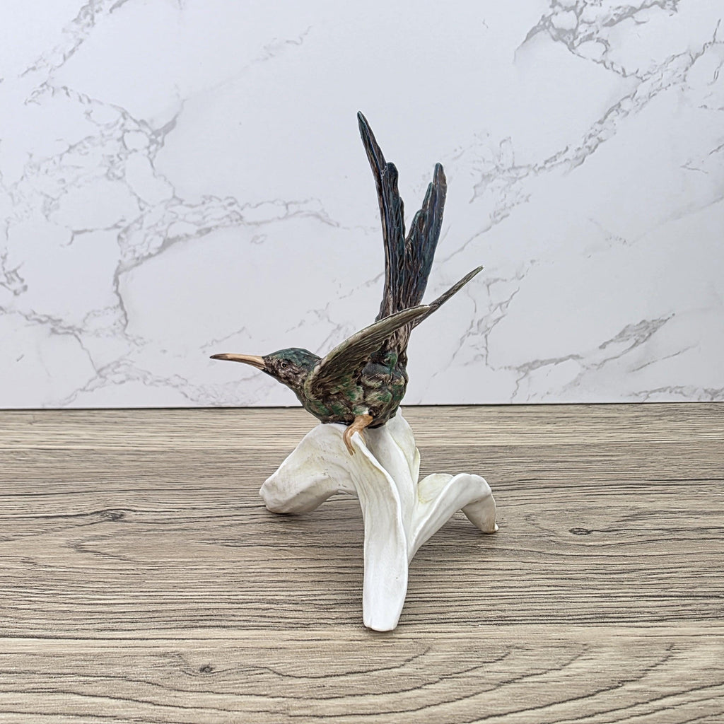 Goebel CV109 Bird Figurine on Porcelain Branch | Vintage W Germany Sculpture Collectible Display Decor