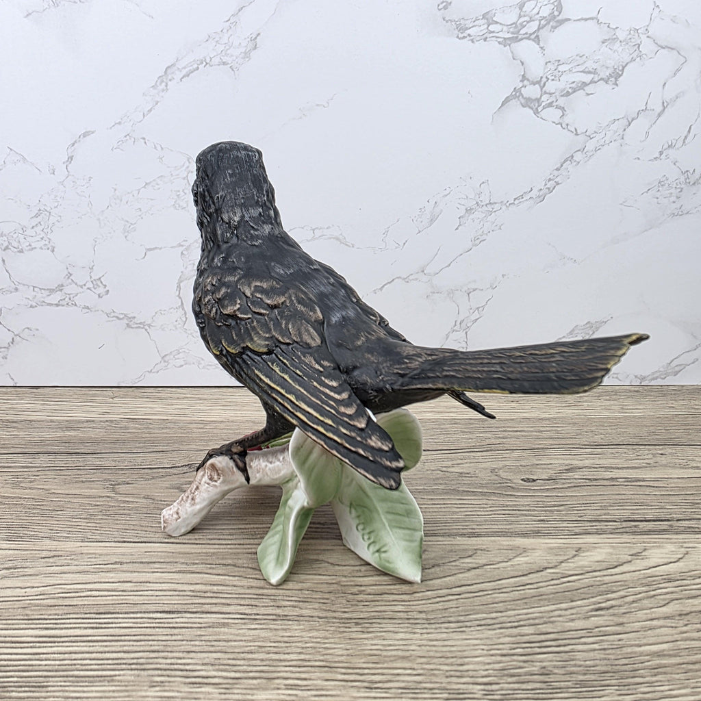 Hummel Goebel Blackbird Figurine Vintage West Germany Porcelain Songbird Collectible Sculpture