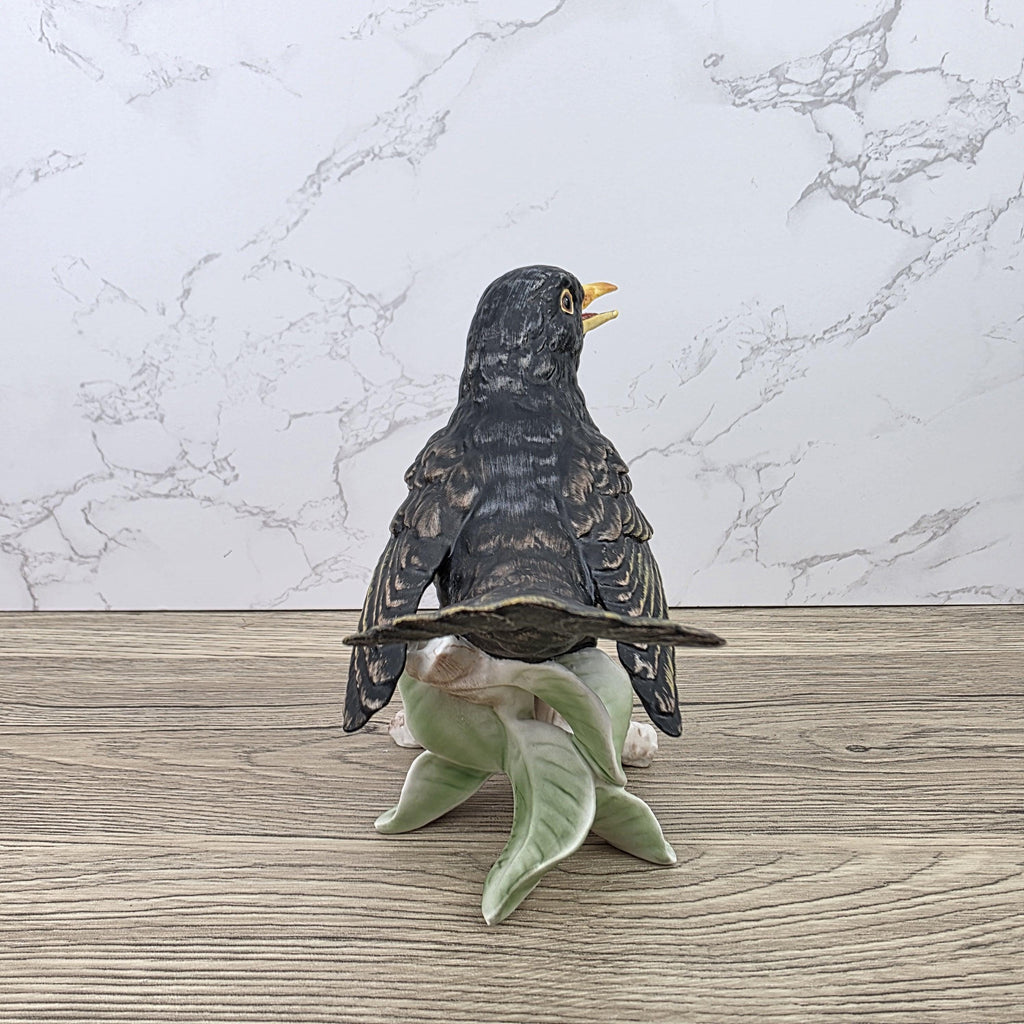 Hummel Goebel Blackbird Figurine Vintage West Germany Porcelain Songbird Collectible Sculpture