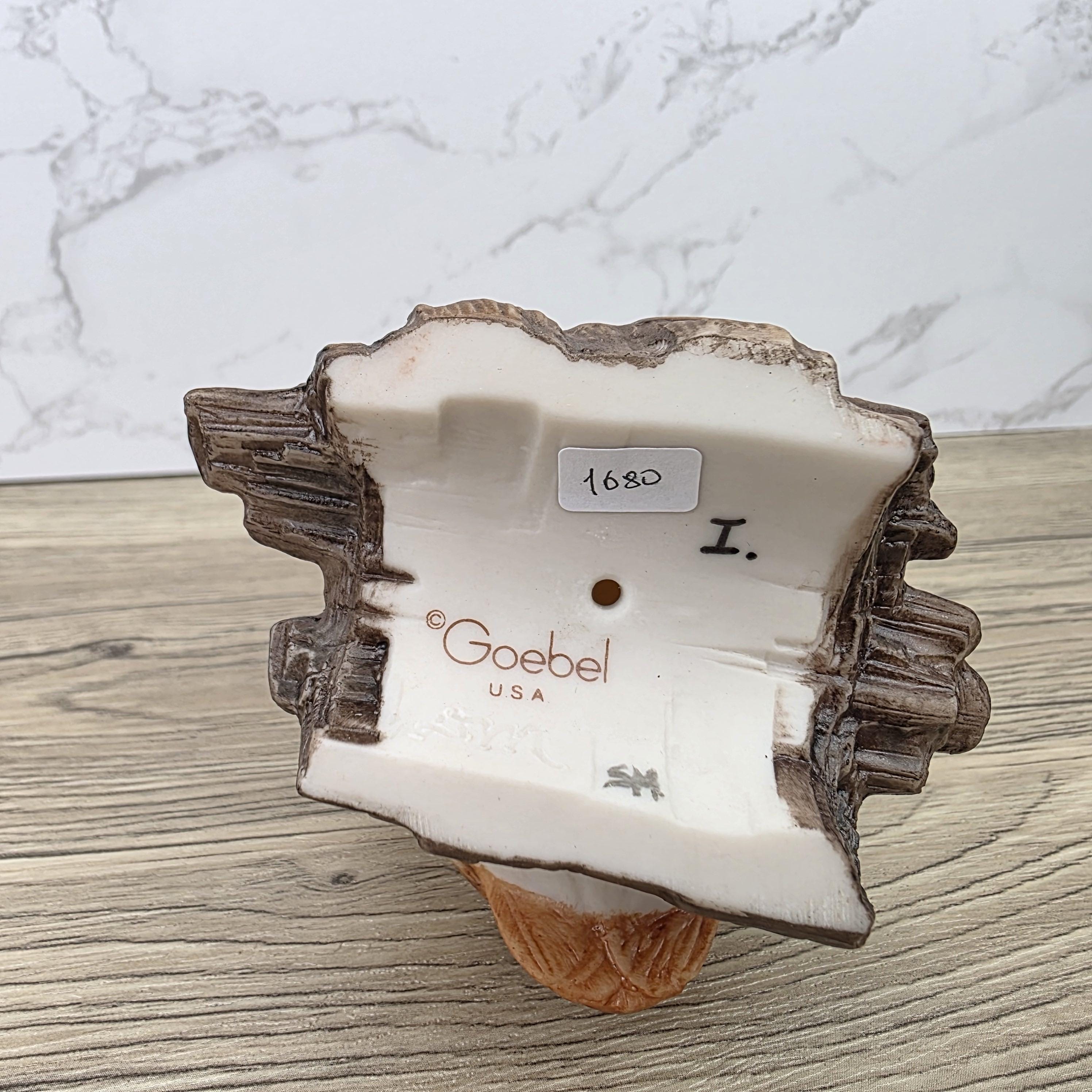 Vintage Goebel Owl Figurine USA Porcelain Wildlife Collectible Hand Painted 1960s Marked Decor