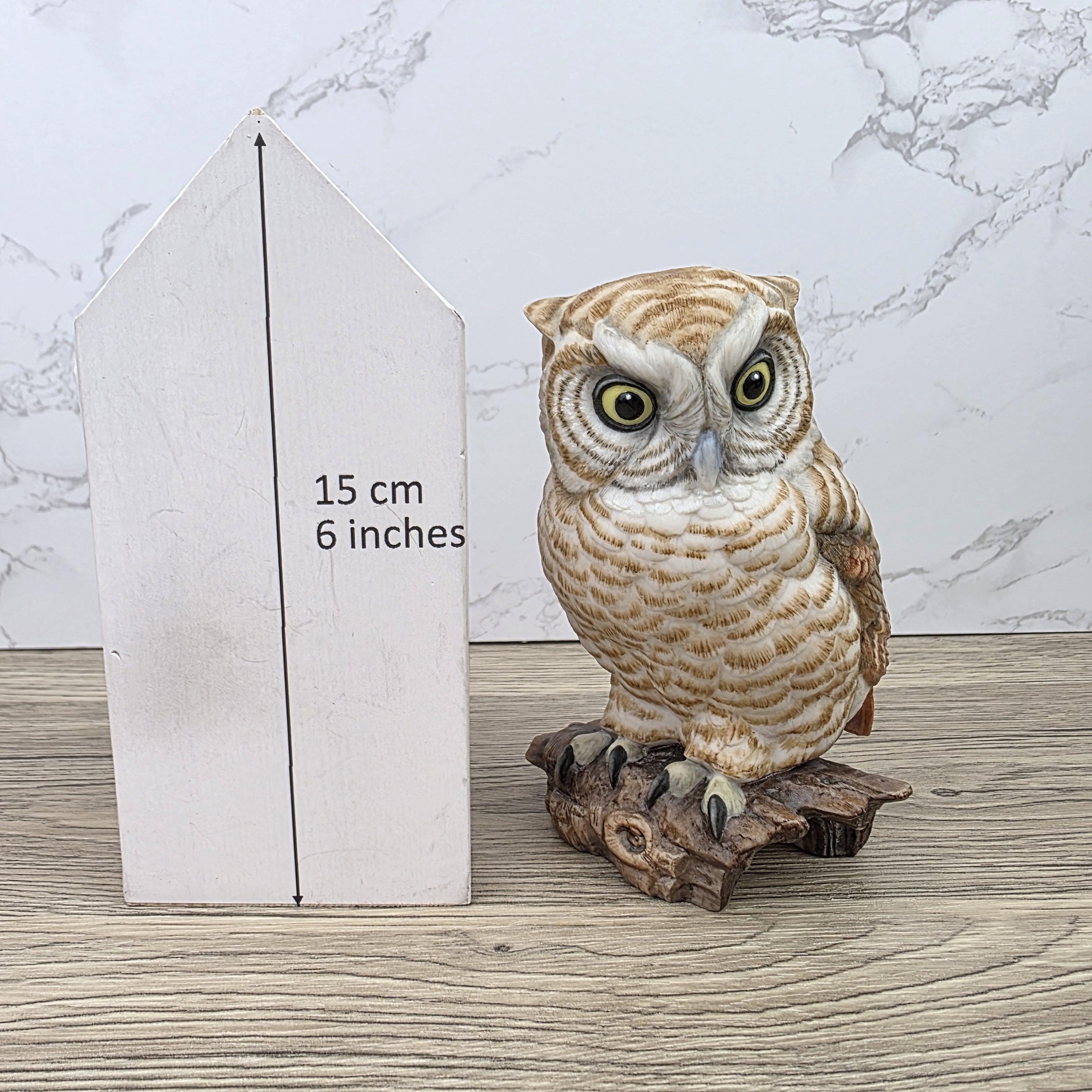 Vintage Goebel Owl Figurine USA Porcelain Wildlife Collectible Hand Painted 1960s Marked Decor