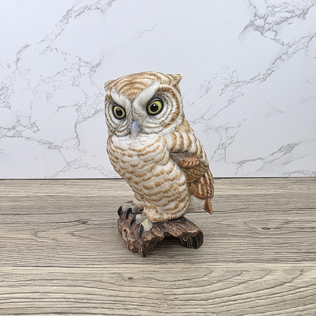 Vintage Goebel Owl Figurine USA Porcelain Wildlife Collectible Hand Painted 1960s Marked Decor