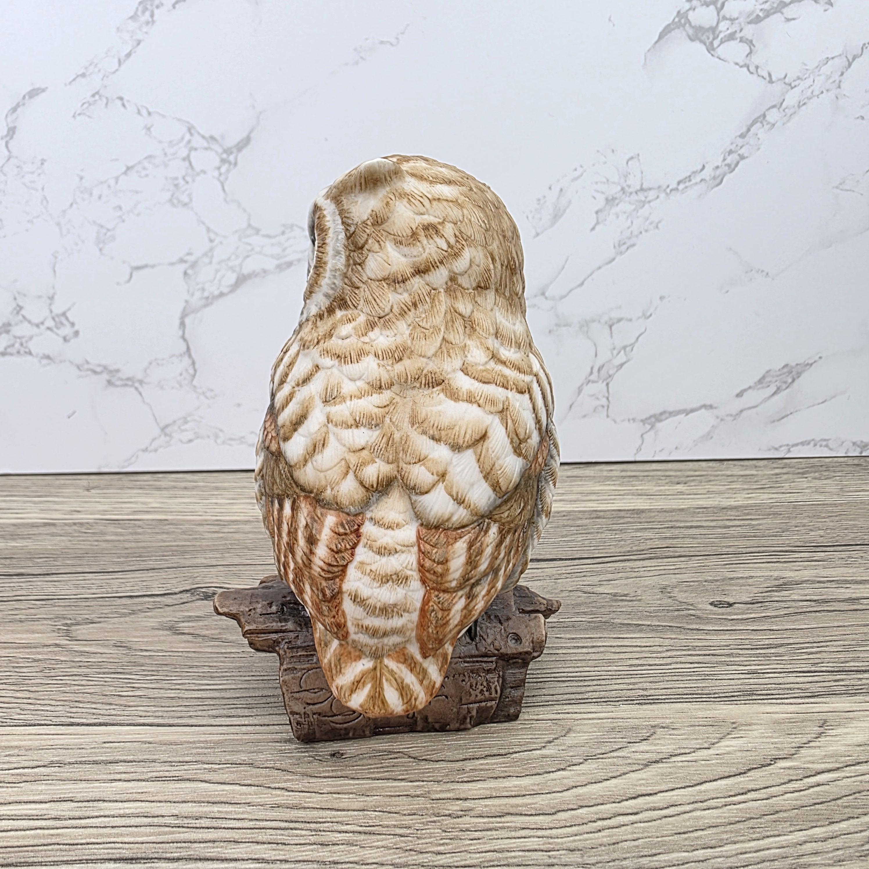 Vintage Goebel Owl Figurine USA Porcelain Wildlife Collectible Hand Painted 1960s Marked Decor
