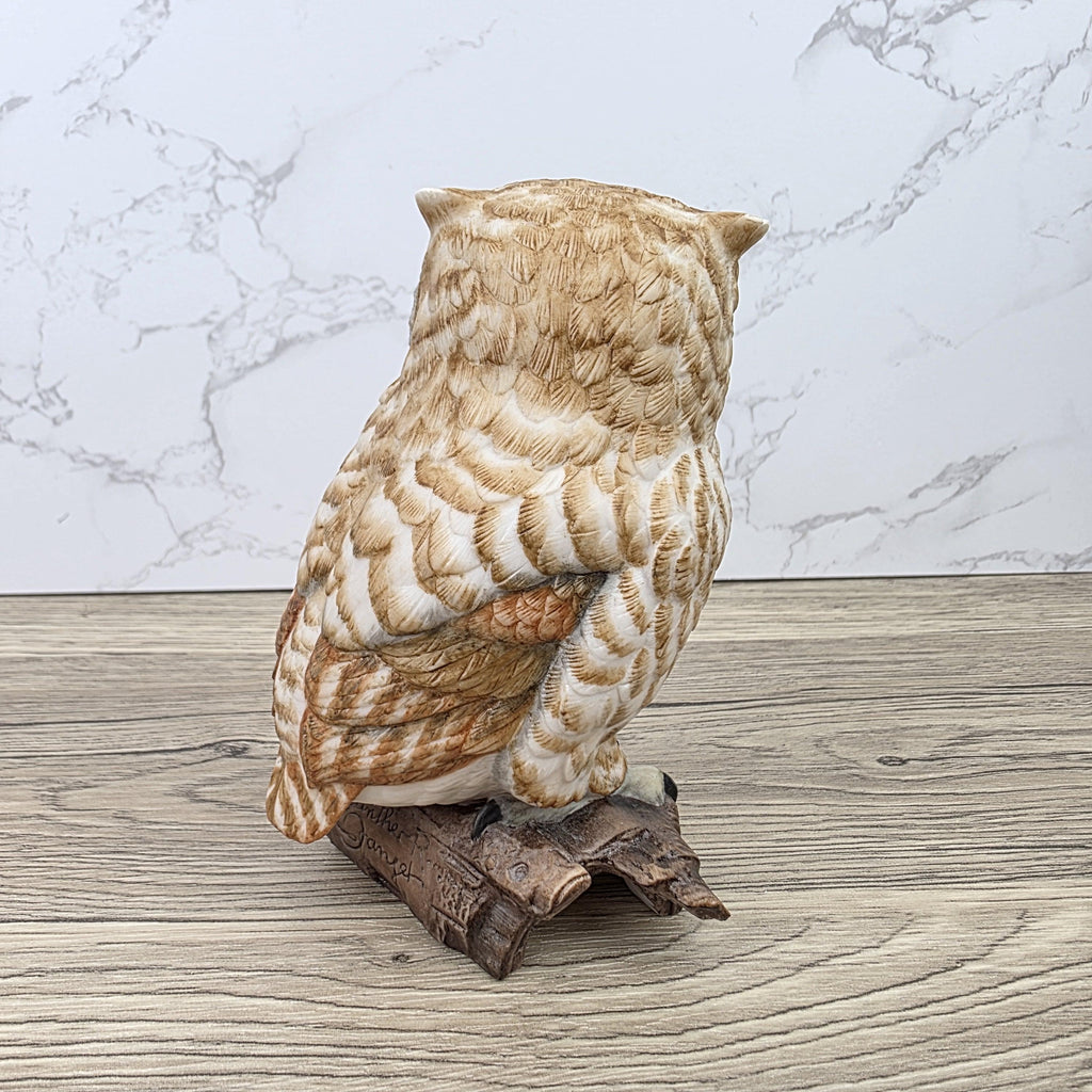 Vintage Goebel Owl Figurine USA Porcelain Wildlife Collectible Hand Painted 1960s Marked Decor
