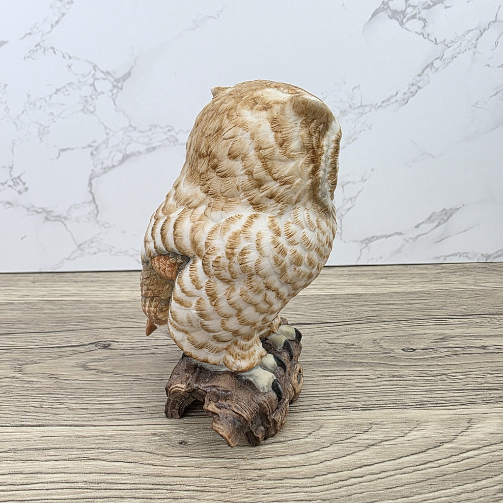 Vintage Goebel Owl Figurine USA Porcelain Wildlife Collectible Hand Painted 1960s Marked Decor