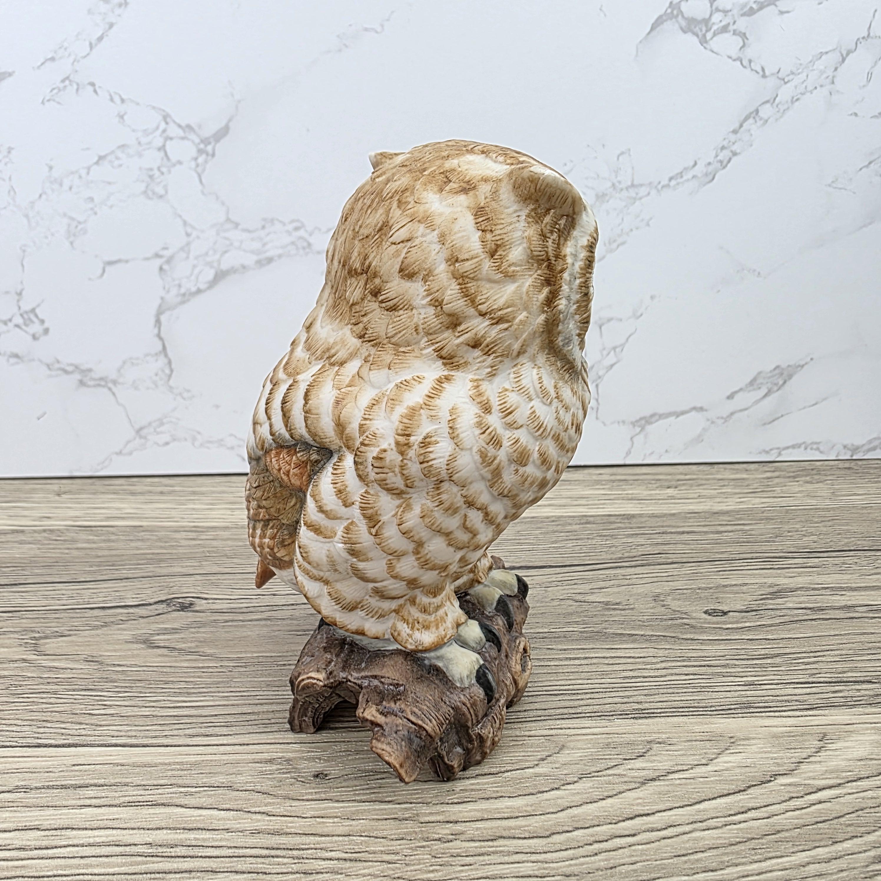 Vintage Goebel Owl Figurine USA Porcelain Wildlife Collectible Hand Painted 1960s Marked Decor