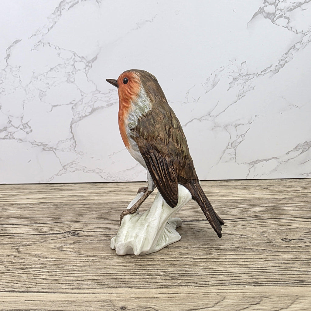 Goebel Robin Bird Figurine Rotkehlchen | Hummel W Germany Porcelain Songbird on Branch Base Sculpture