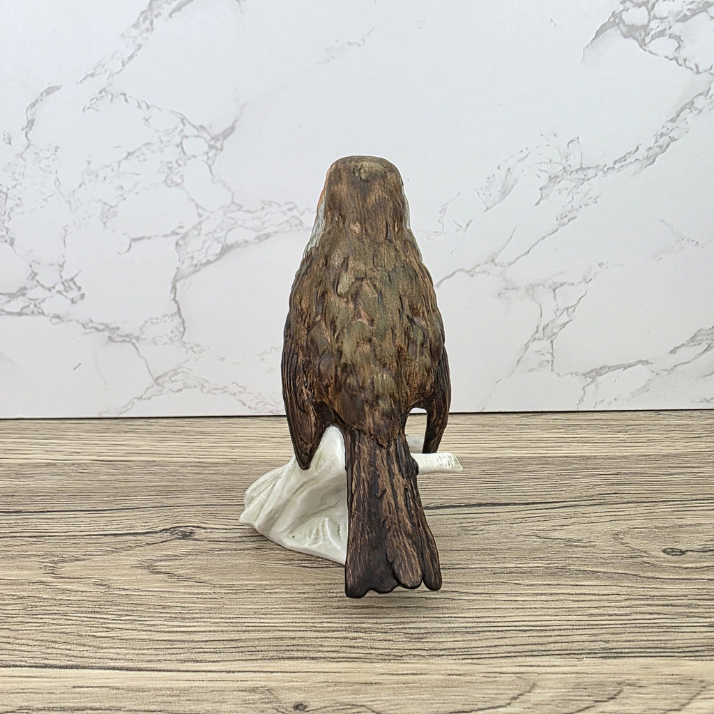Goebel Robin Bird Figurine Rotkehlchen | Hummel W Germany Porcelain Songbird on Branch Base Sculpture