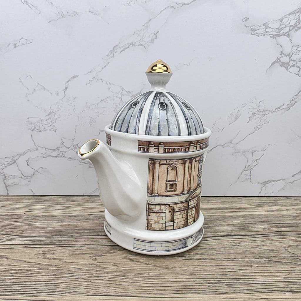 Vintage Architectural Ceramic Teapot | Radcliffe Camera Design | Past Times England Collectible Oxford Landmark